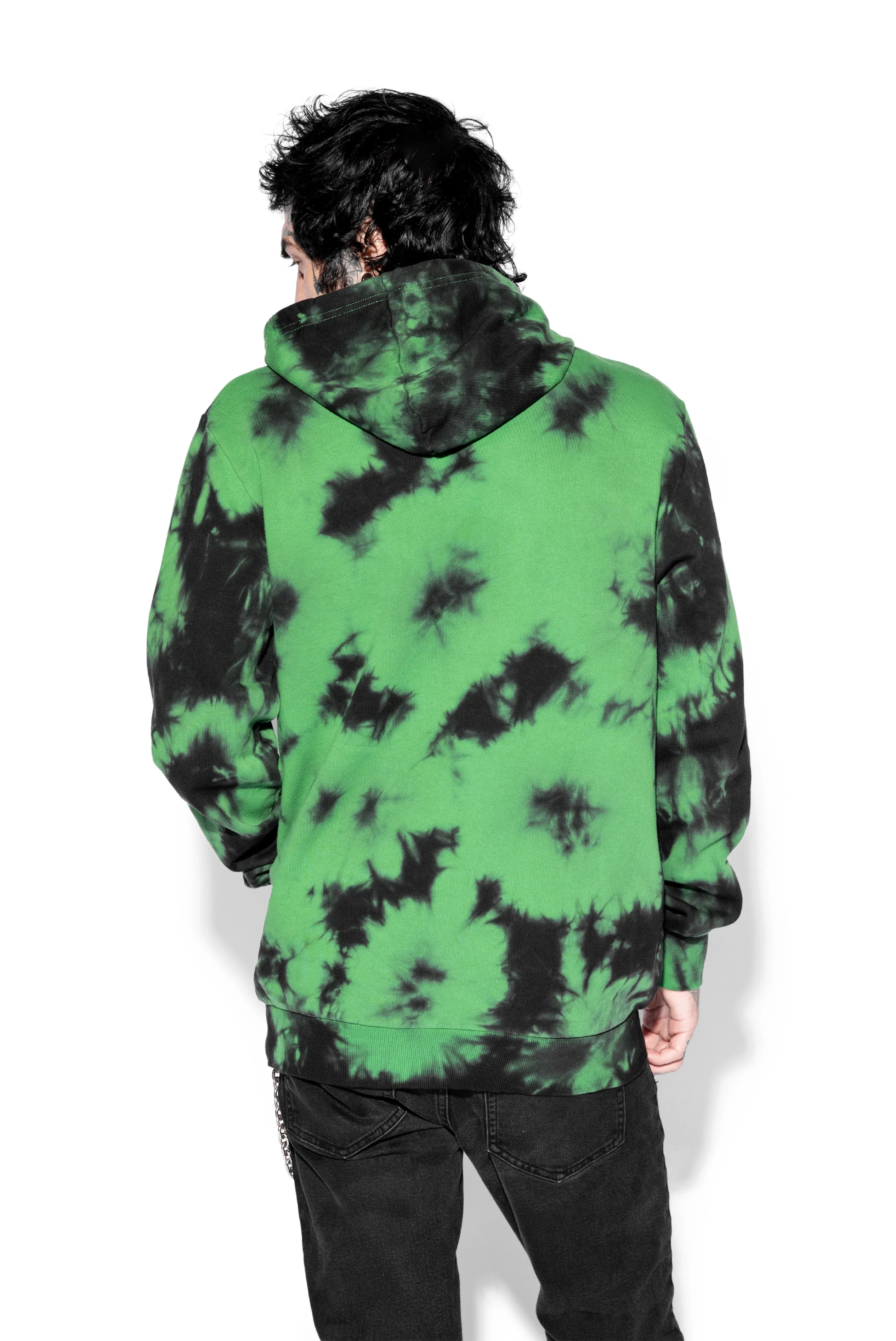 666  - Green Lightning Dye Pullover