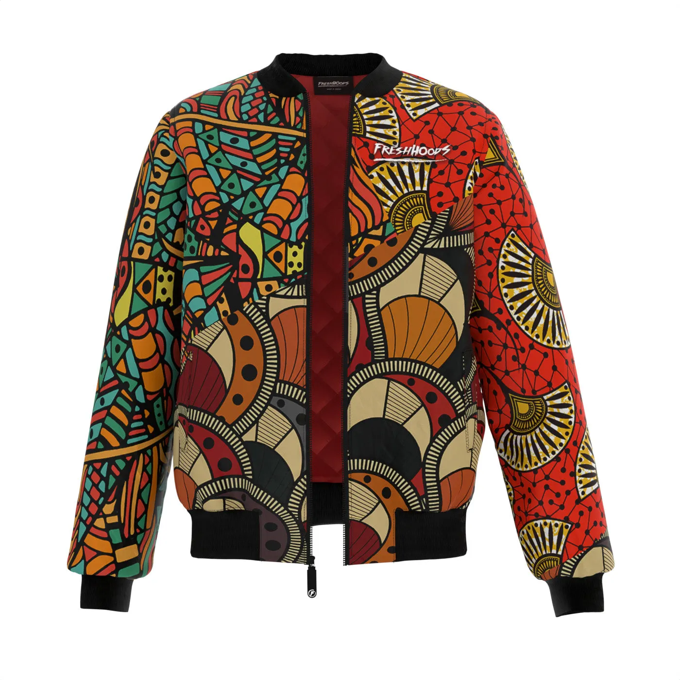 African Pattern Bomber Jacket