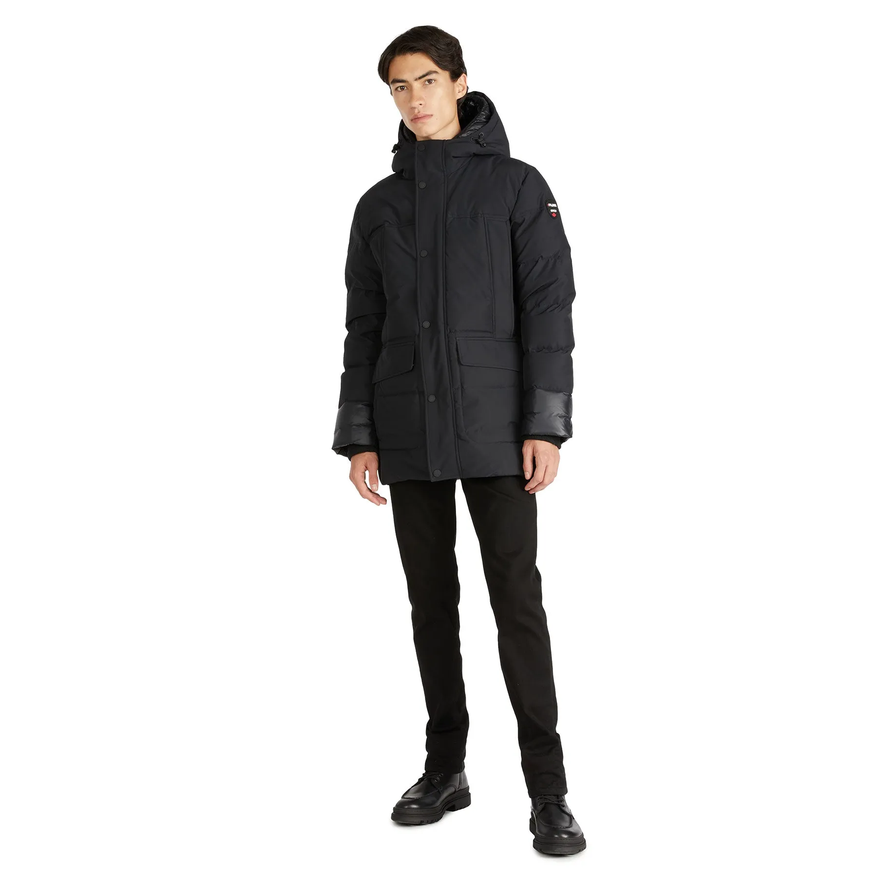 Alcott Men's Quilted Mixed-Media Parka