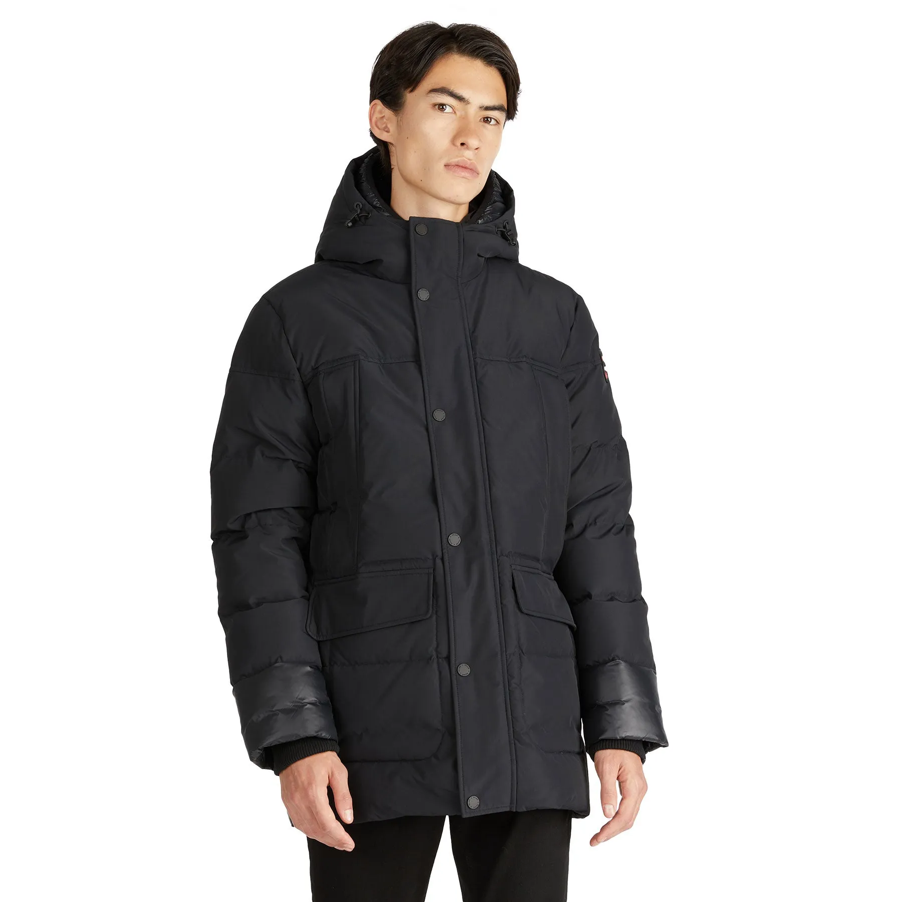 Alcott Men's Quilted Mixed-Media Parka