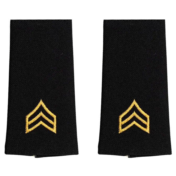 Army Service Uniform Rank Shoulder Marks - Pair - Small