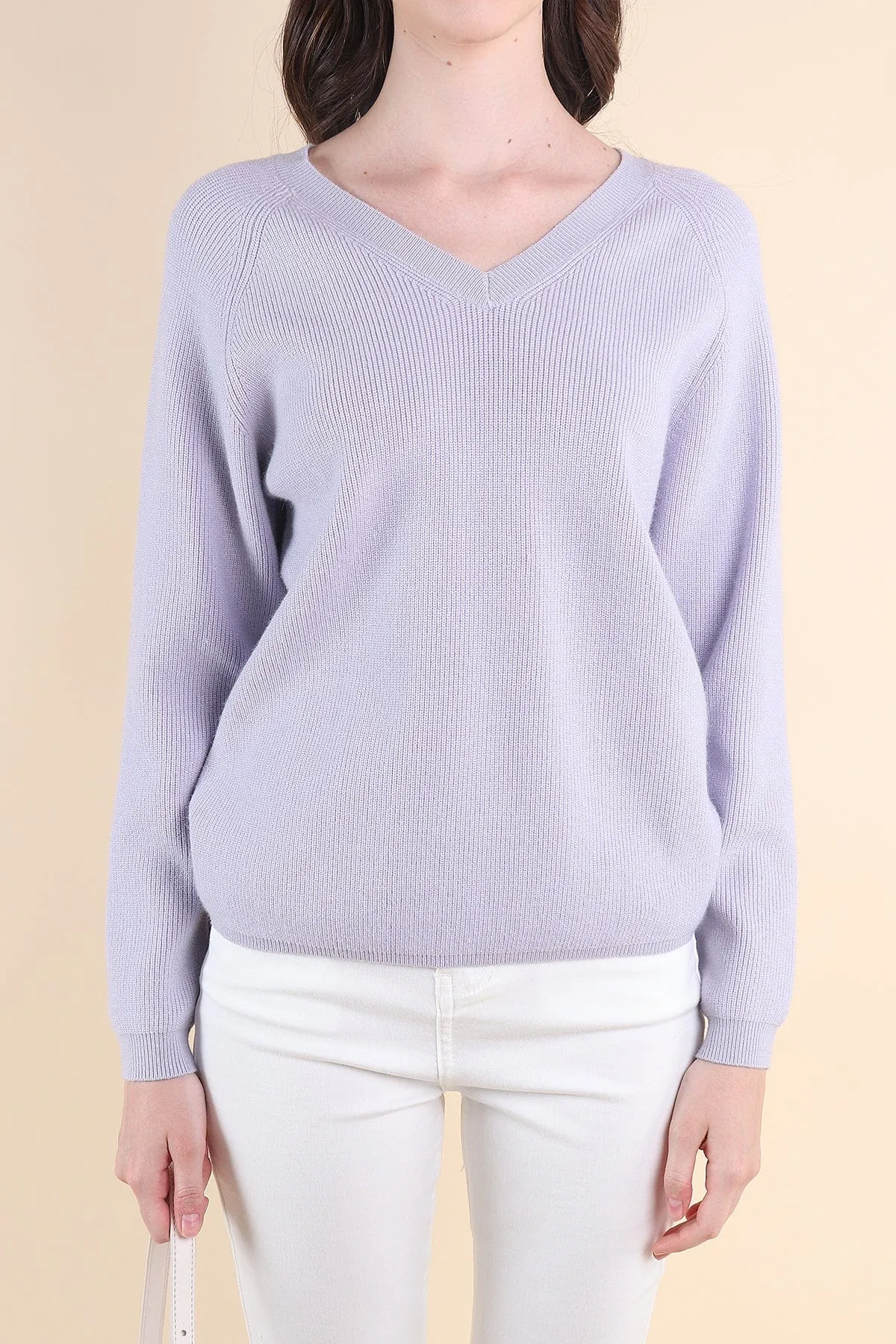 AUBREE KNIT PULLOVER IN PERI LILAC