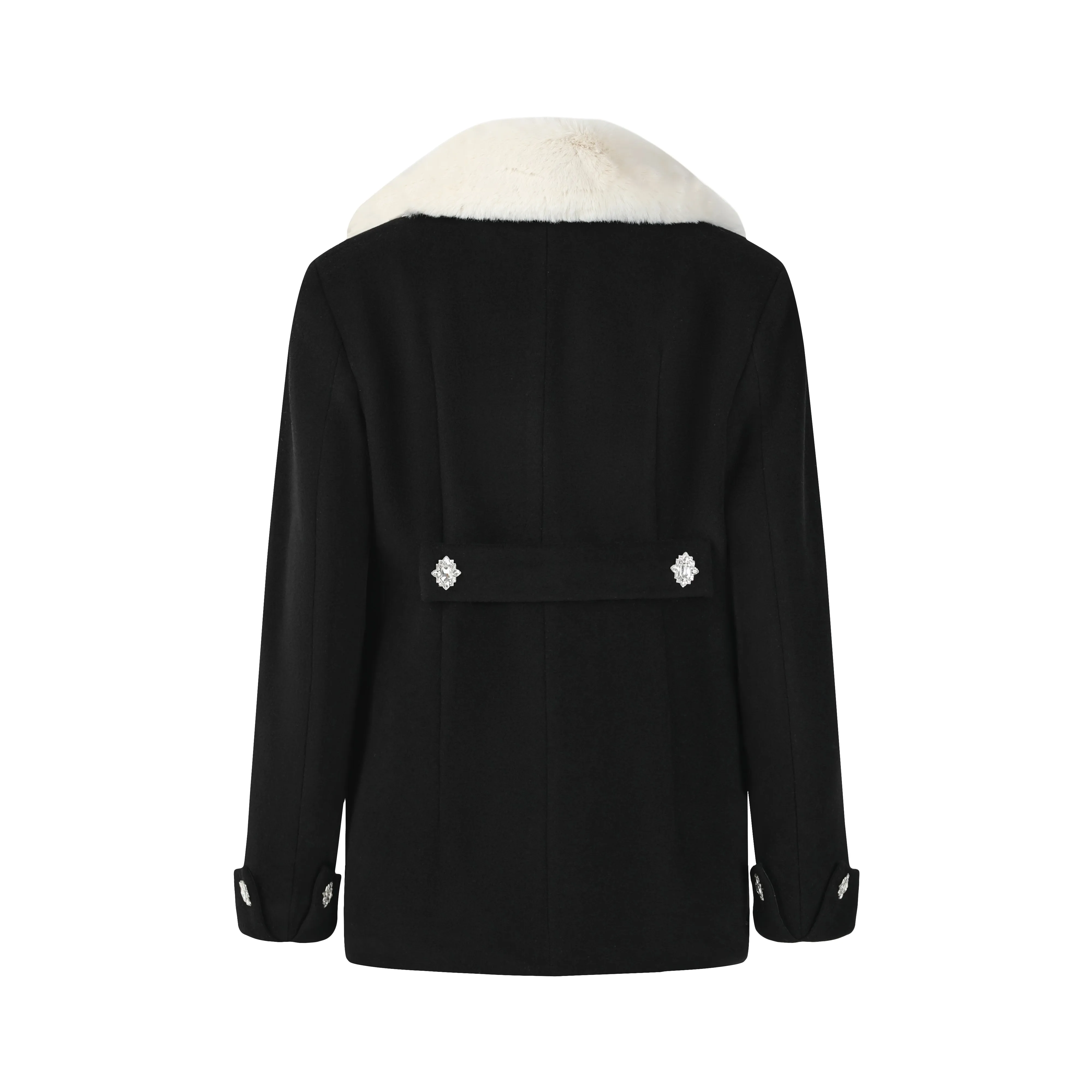 Audrey Faux Fur-Trimmed Coat