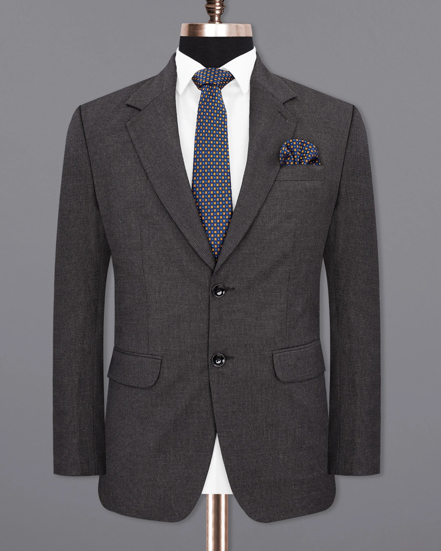 Baltic Sea Grey Textured Blazer