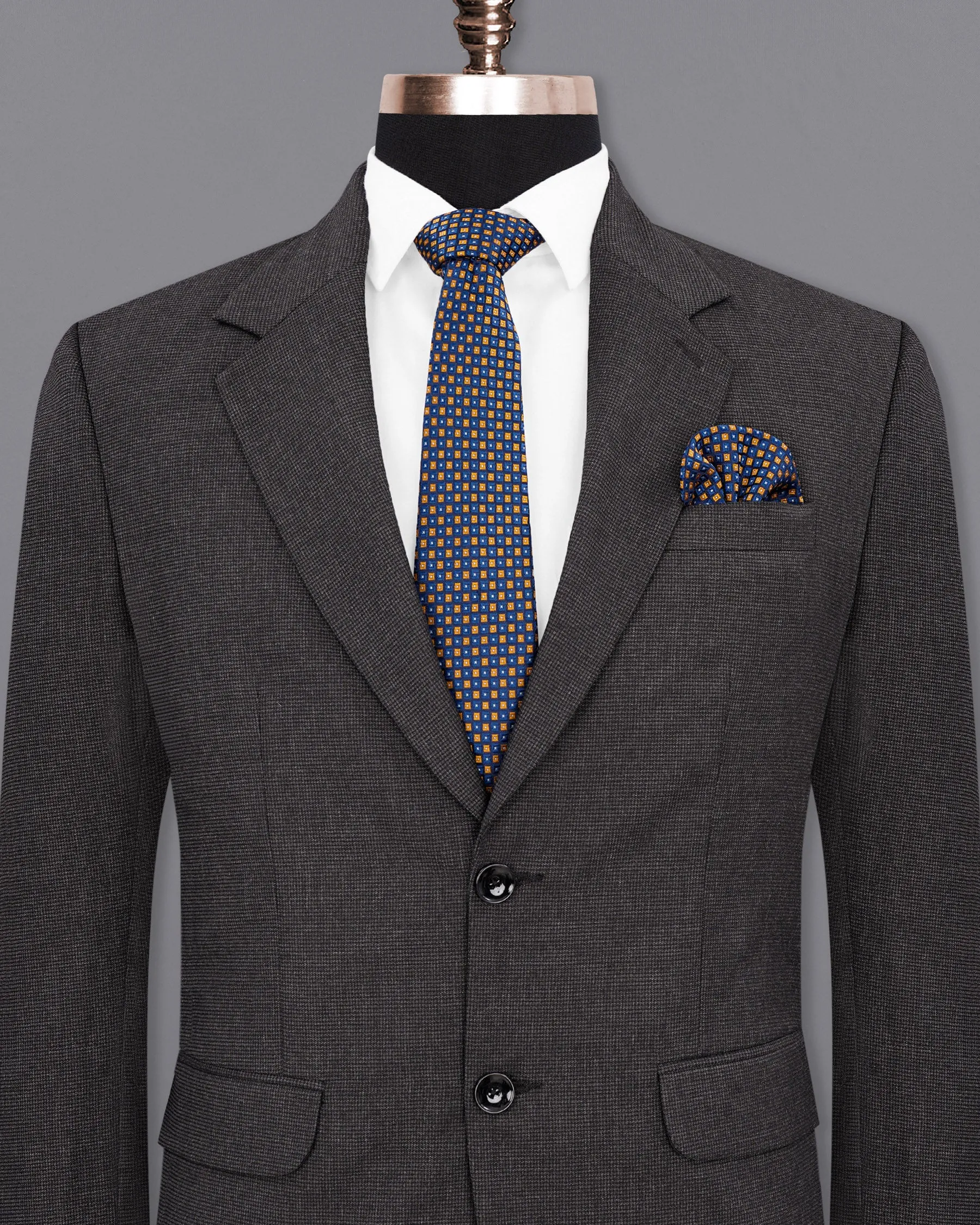 Baltic Sea Grey Textured Blazer