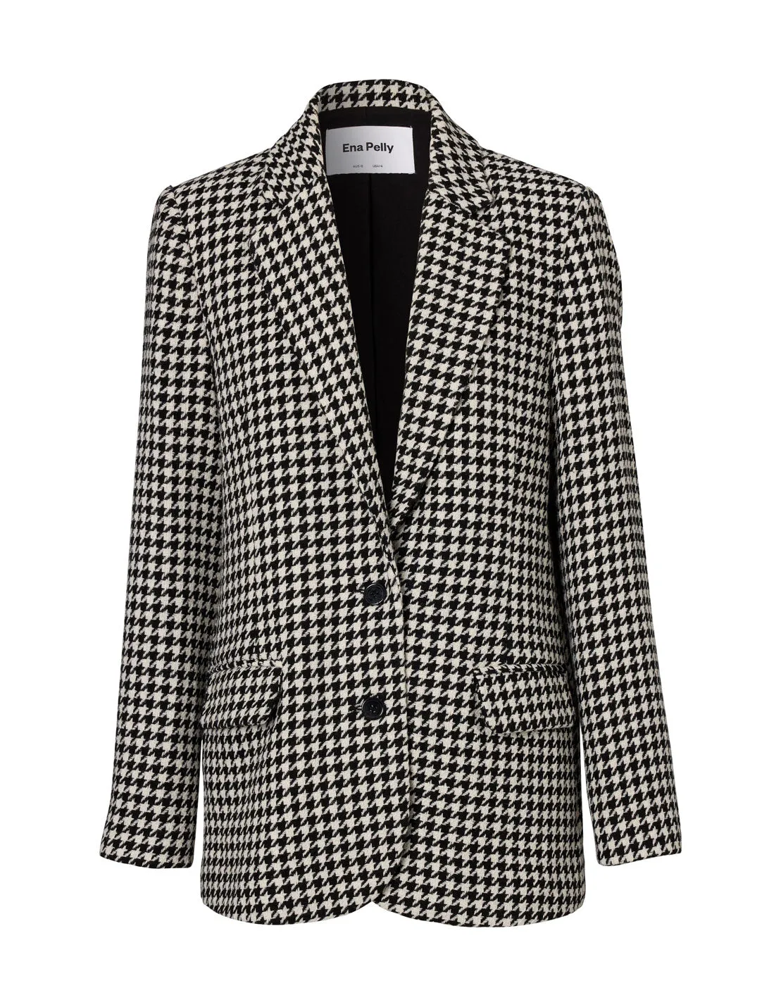 Bella Woven Blazer - Houndstooth