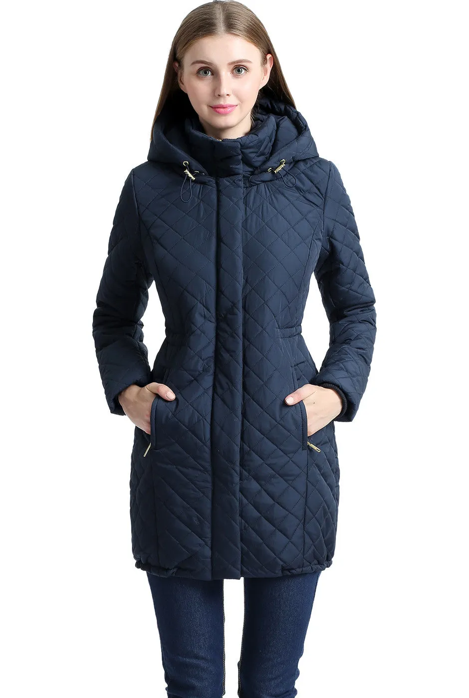 BGSD Women's "Angela" Waterproof Quilted Parka Coat