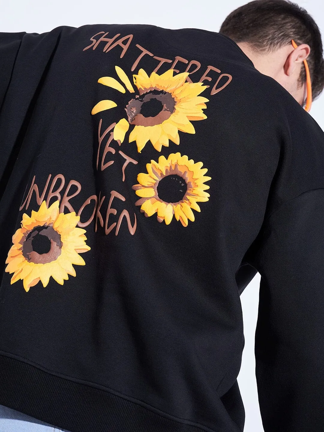 Black Sunflower Oversized Sweatshirt