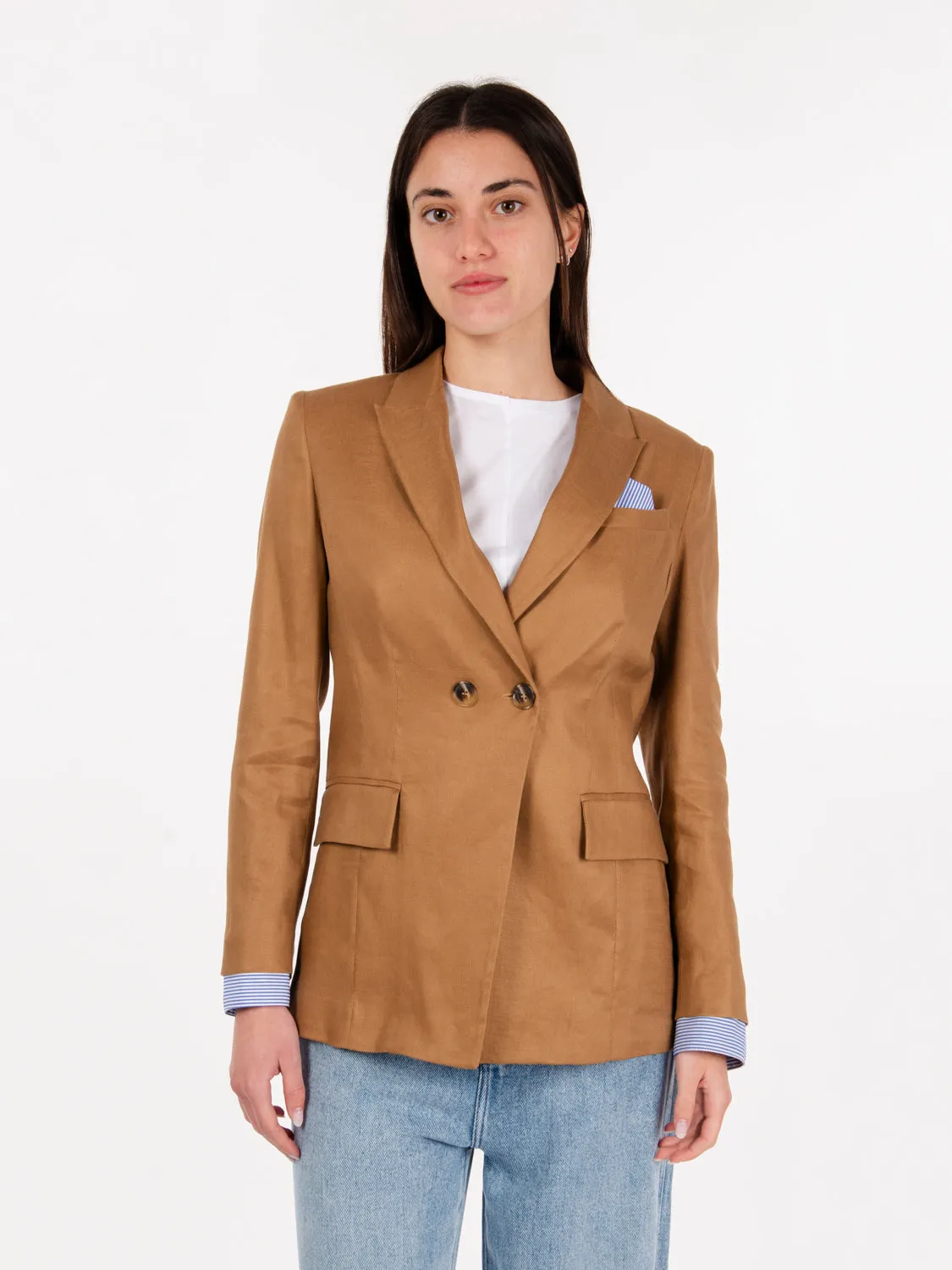 Blazer doppiopetto twill stretch corda