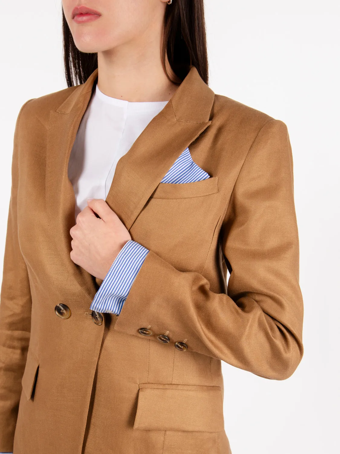 Blazer doppiopetto twill stretch corda