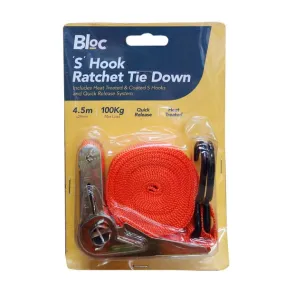 Bloc S Hook Ratchet Tie Down