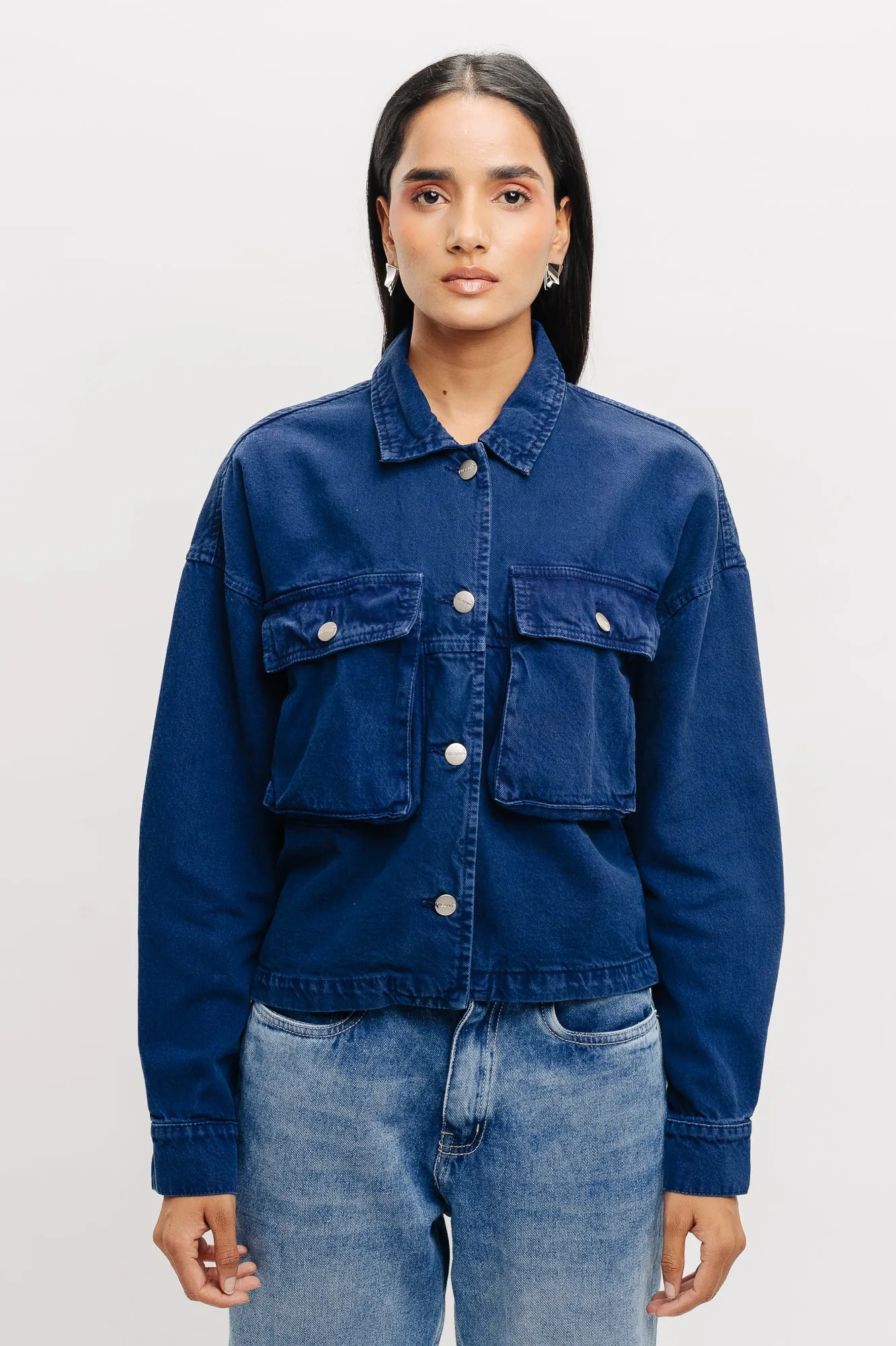 Blue Oversized Denim Jacket