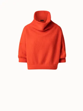 Boxy Pullover aus Kaschmir Rippenstrick