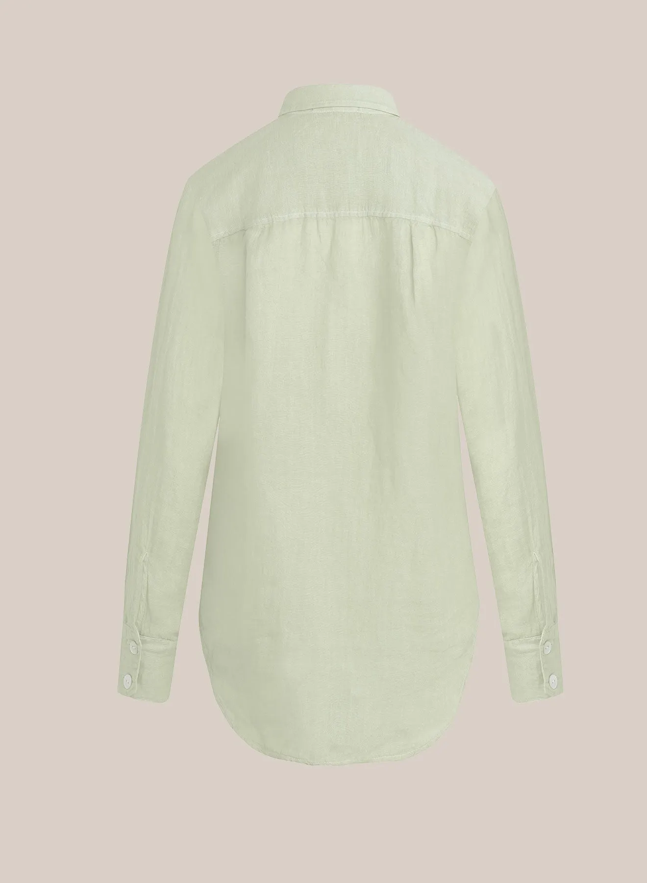 Boyfriend Button Down - Pale Palm