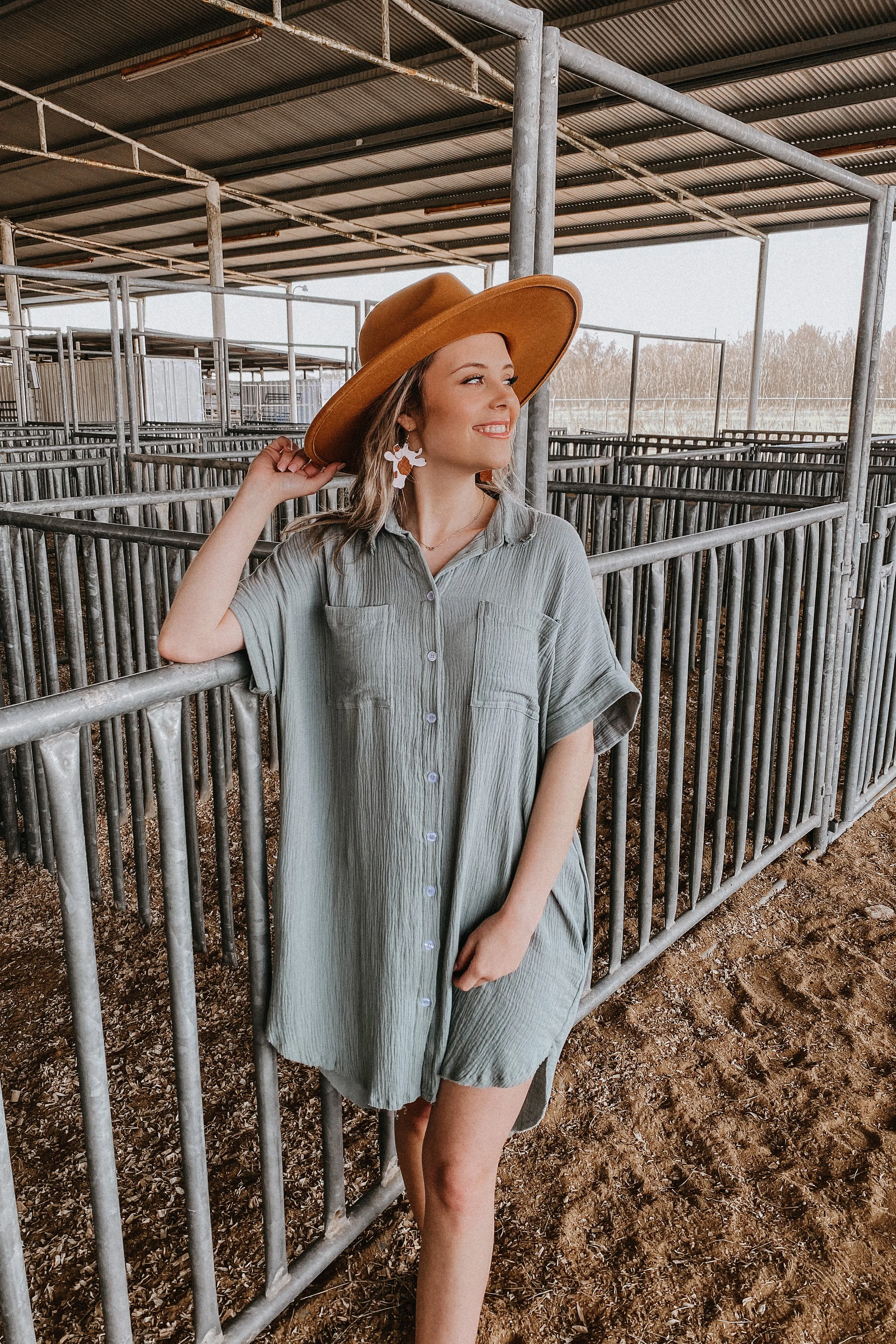 Cactus Blossom Button Down Dress