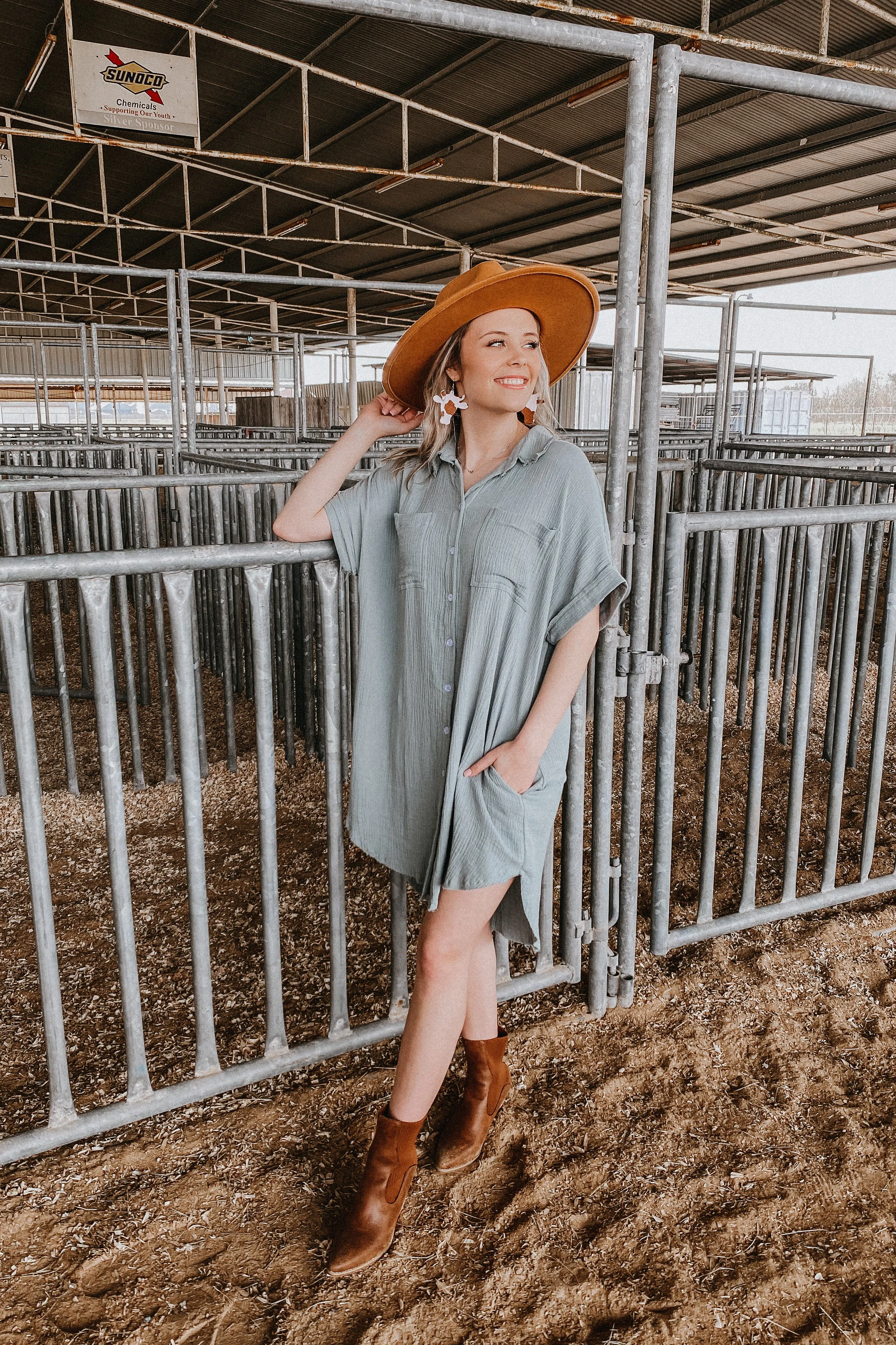 Cactus Blossom Button Down Dress