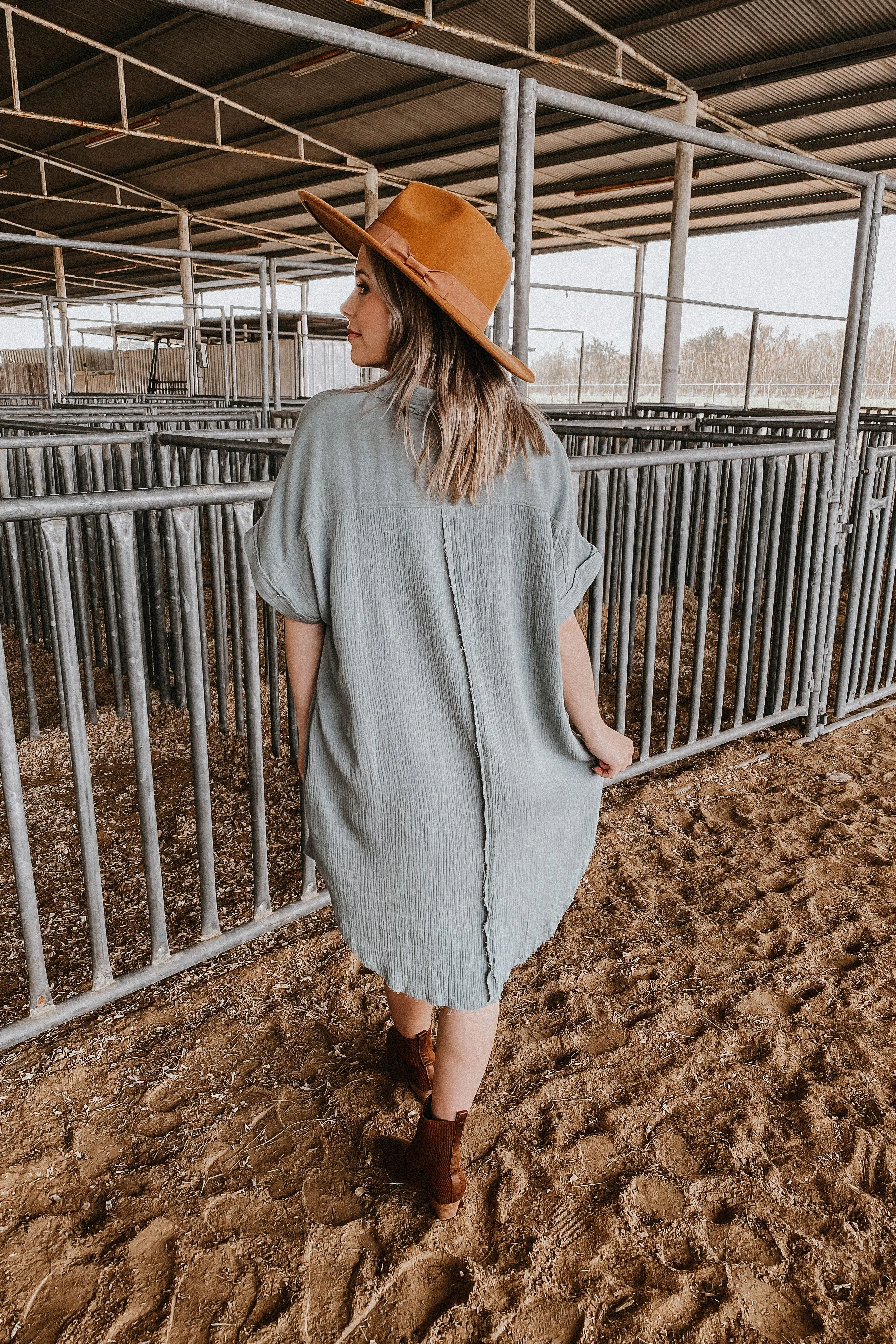 Cactus Blossom Button Down Dress