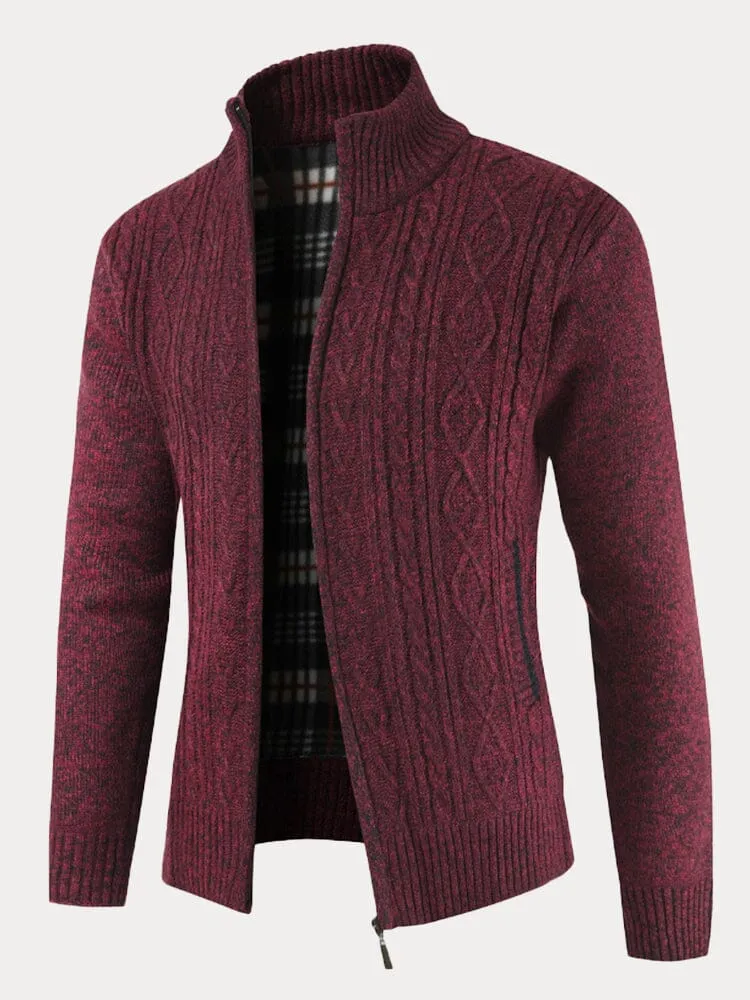 Cardigan Knitted Stand-up Collar Sweater Coat