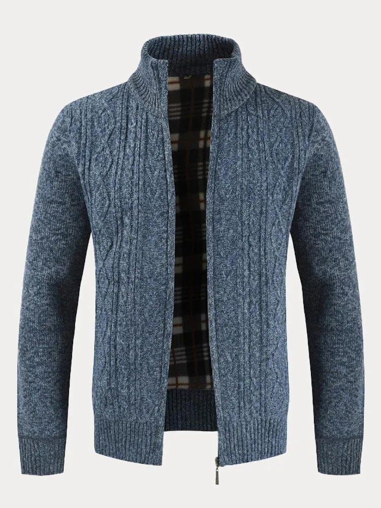 Cardigan Knitted Stand-up Collar Sweater Coat