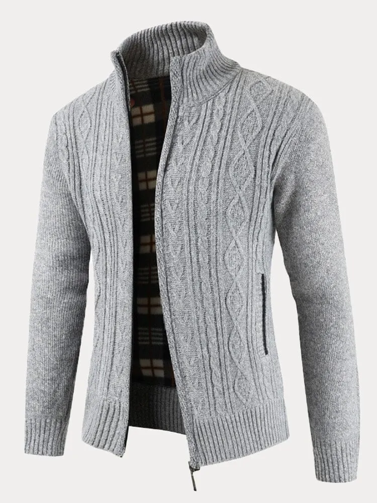 Cardigan Knitted Stand-up Collar Sweater Coat