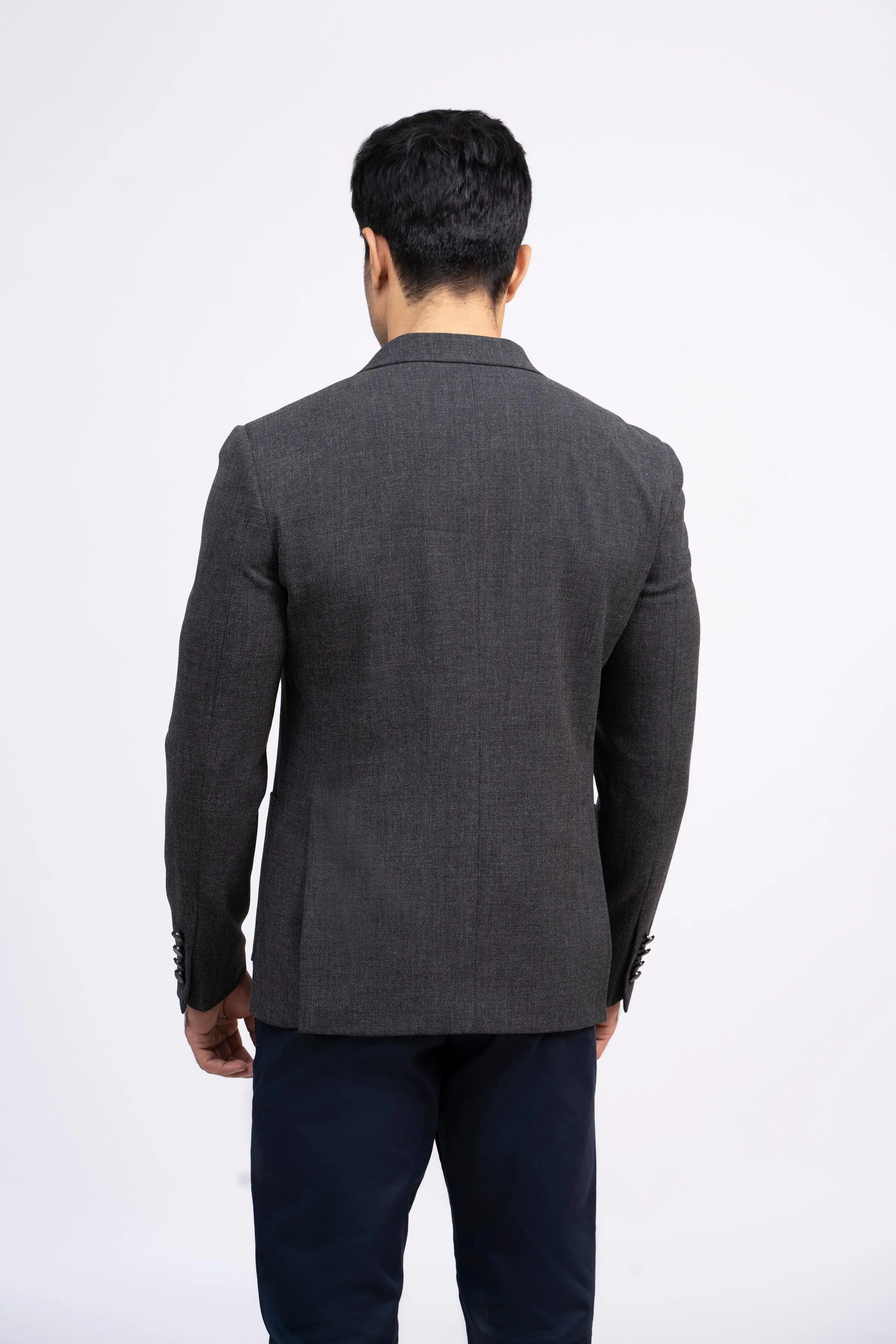 CASUAL COAT SLIM FIT DARK GREY