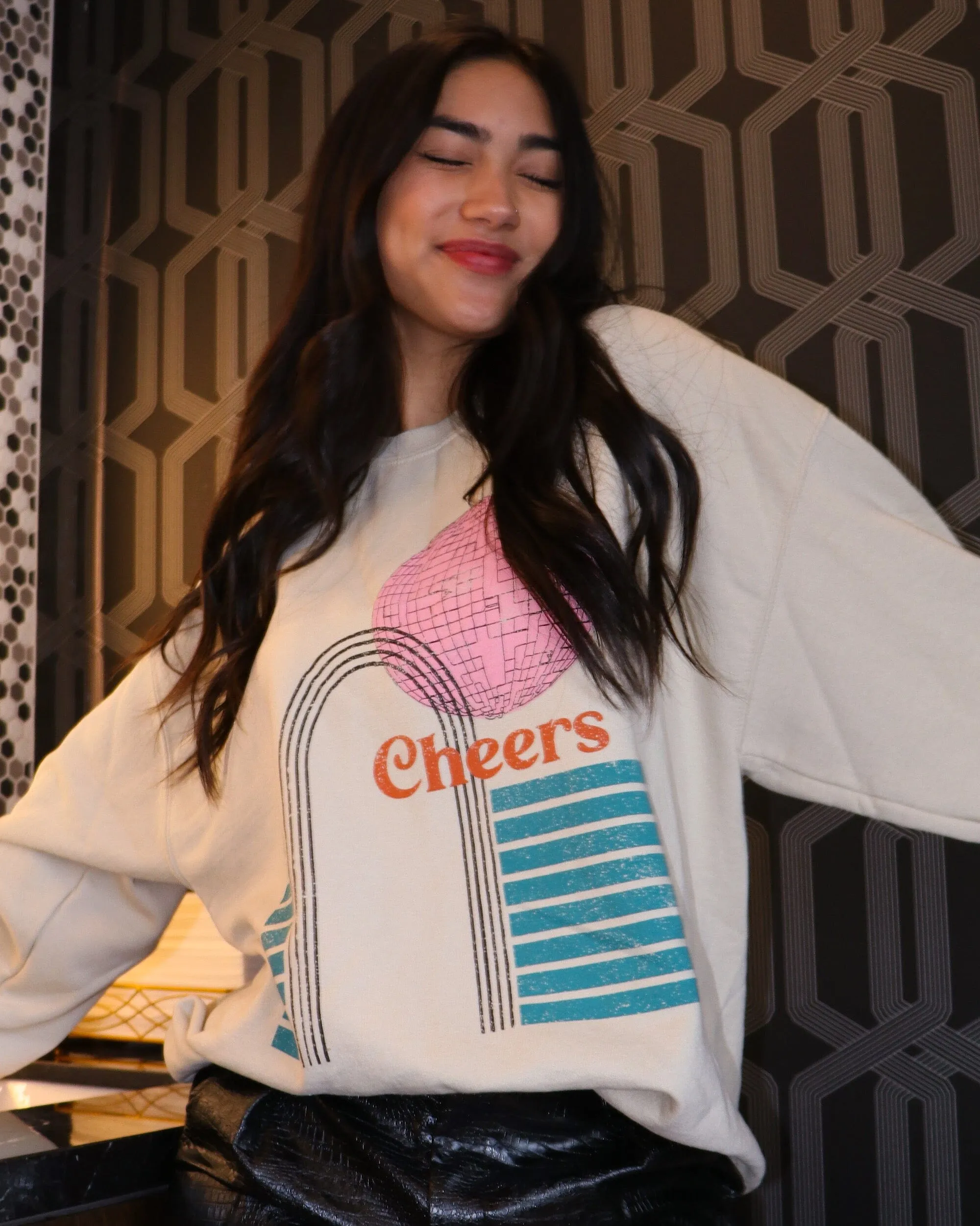 Cheers Sand Thrifted Sweatshirt