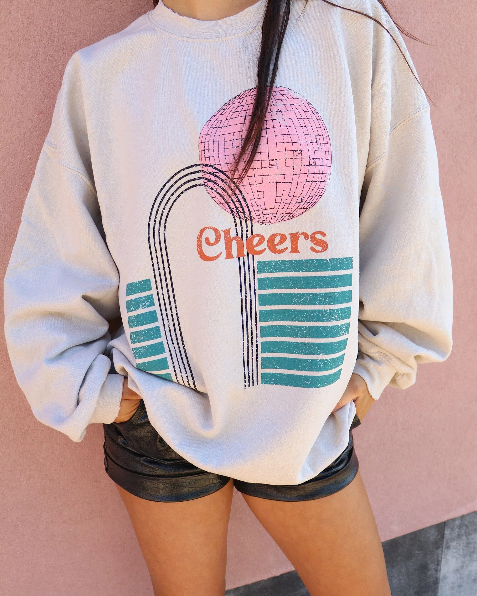 Cheers Sand Thrifted Sweatshirt