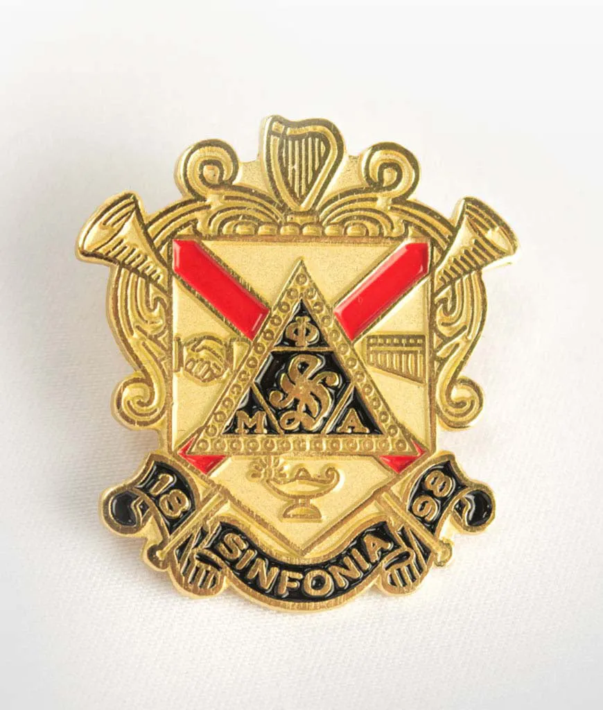 Coat of Arms Lapel Pin, Gold