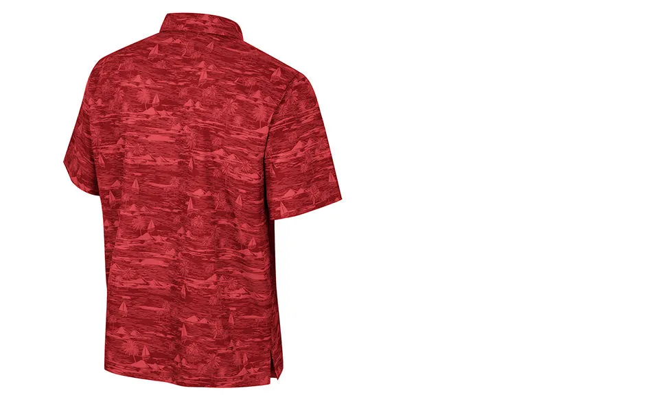 Colosseum Mens Crimson Tropical Button Down