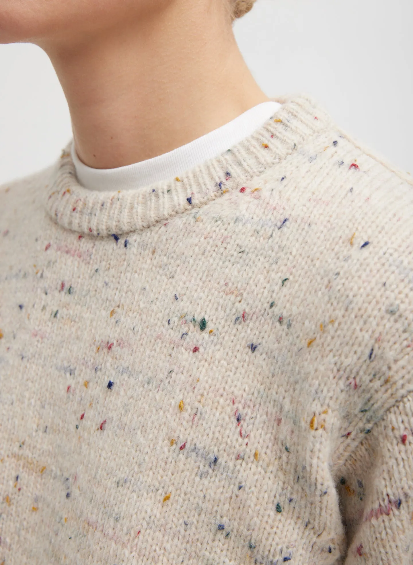 Confetti Shrunken Crewneck Pullover