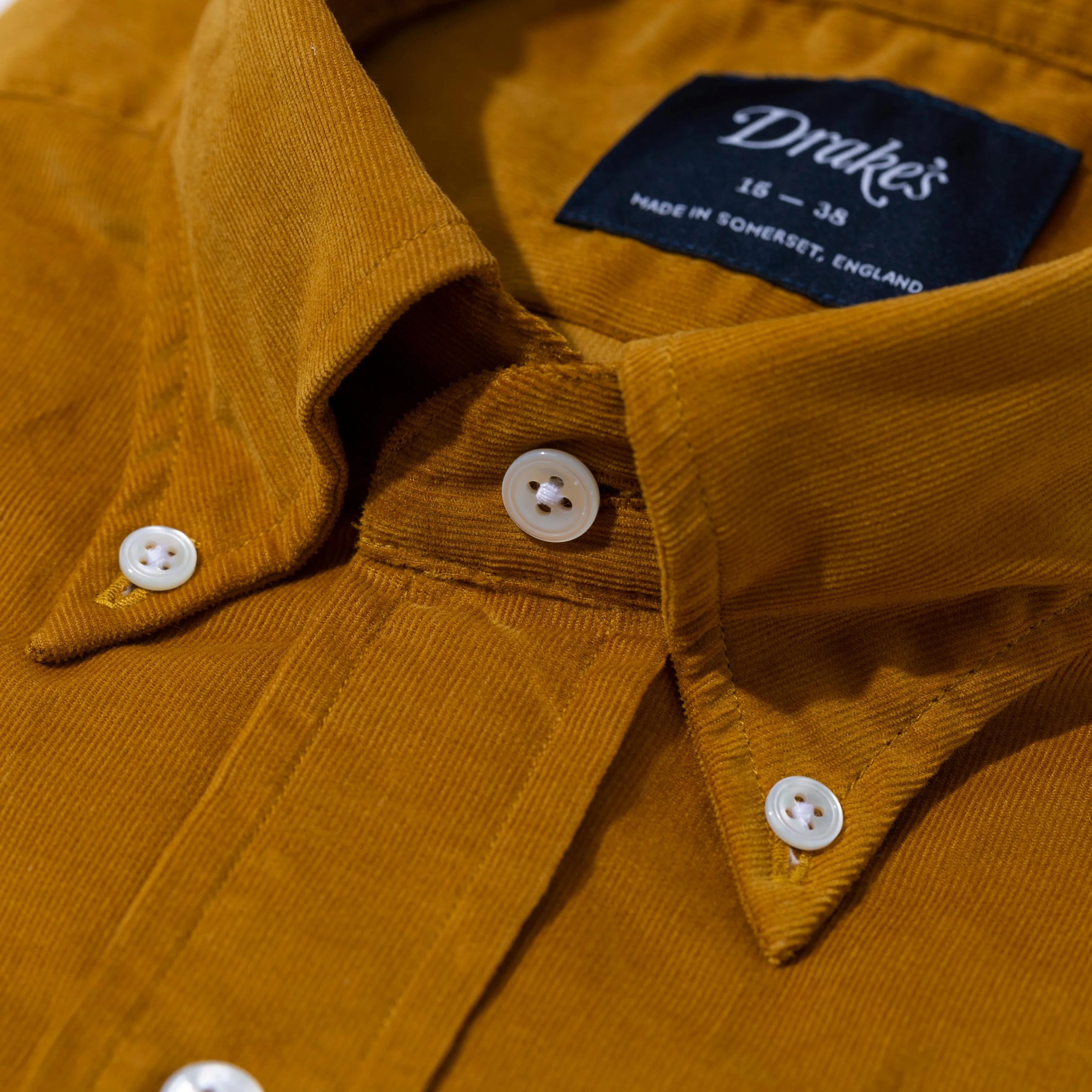 Cotton Needlecord Button-down Shirt