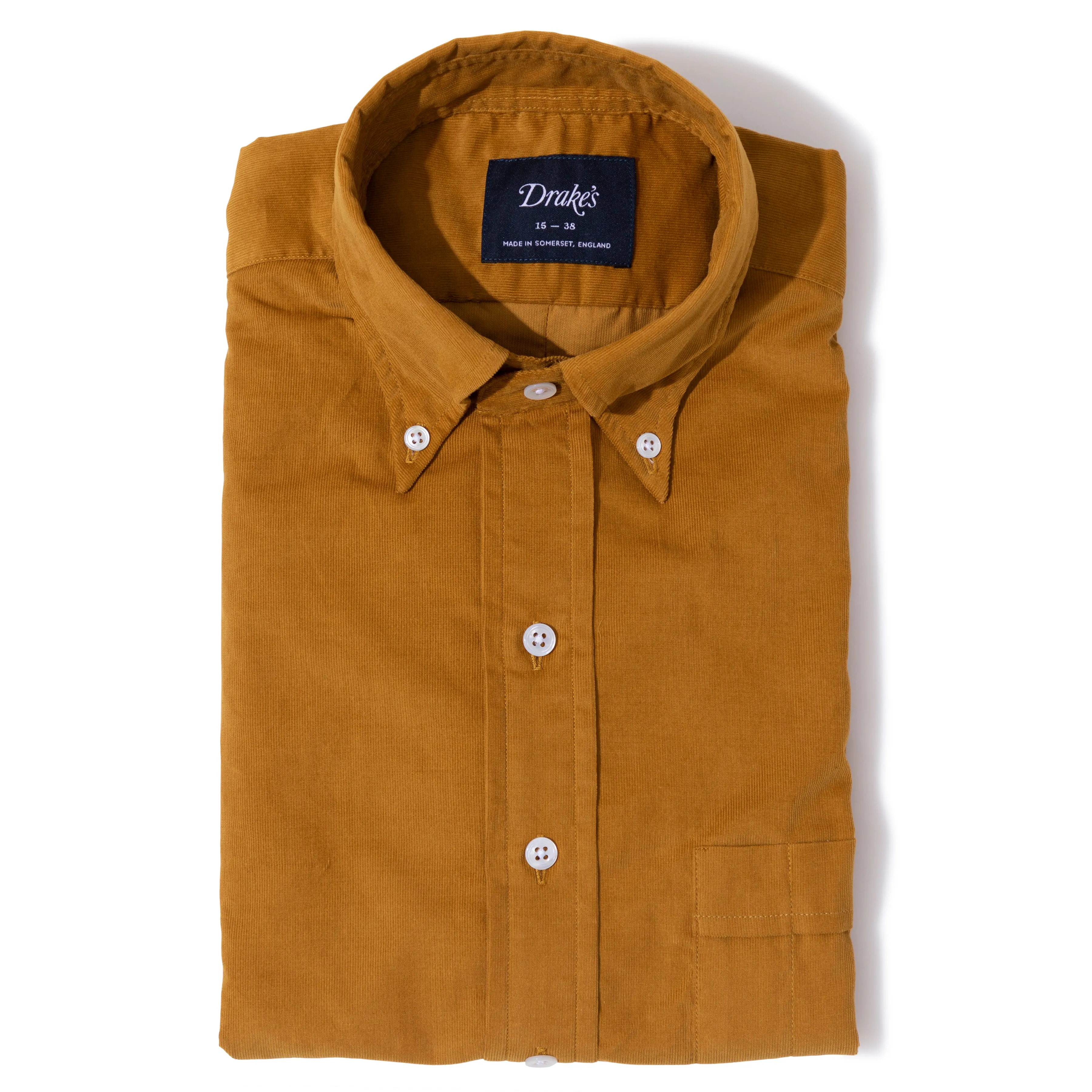 Cotton Needlecord Button-down Shirt