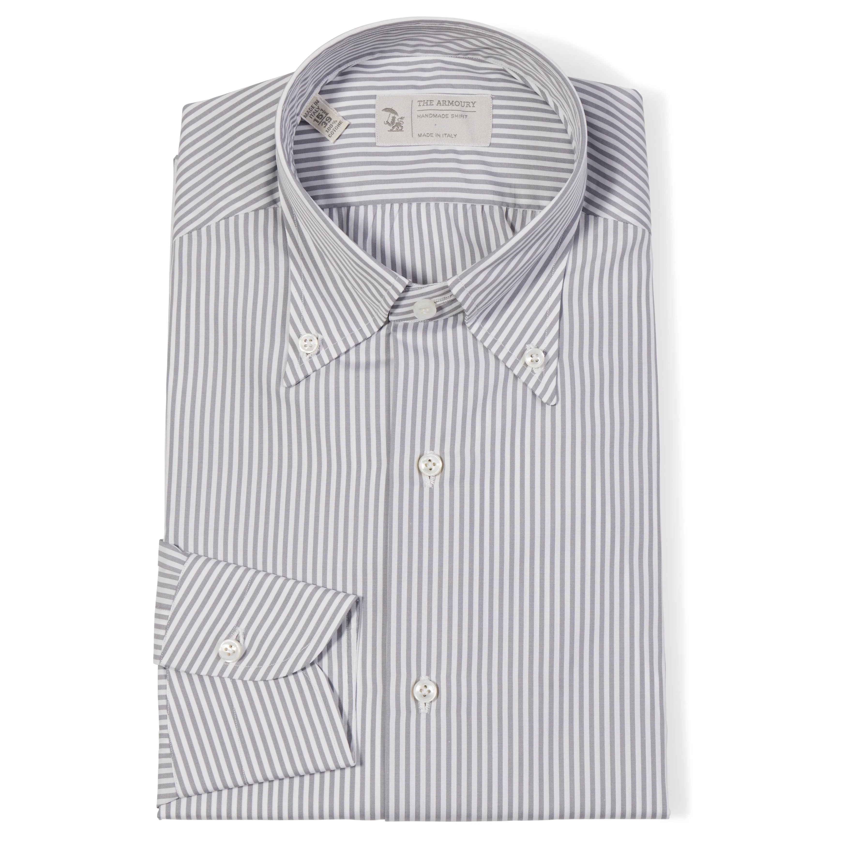 Cotton Stripe Button-Down Shirt