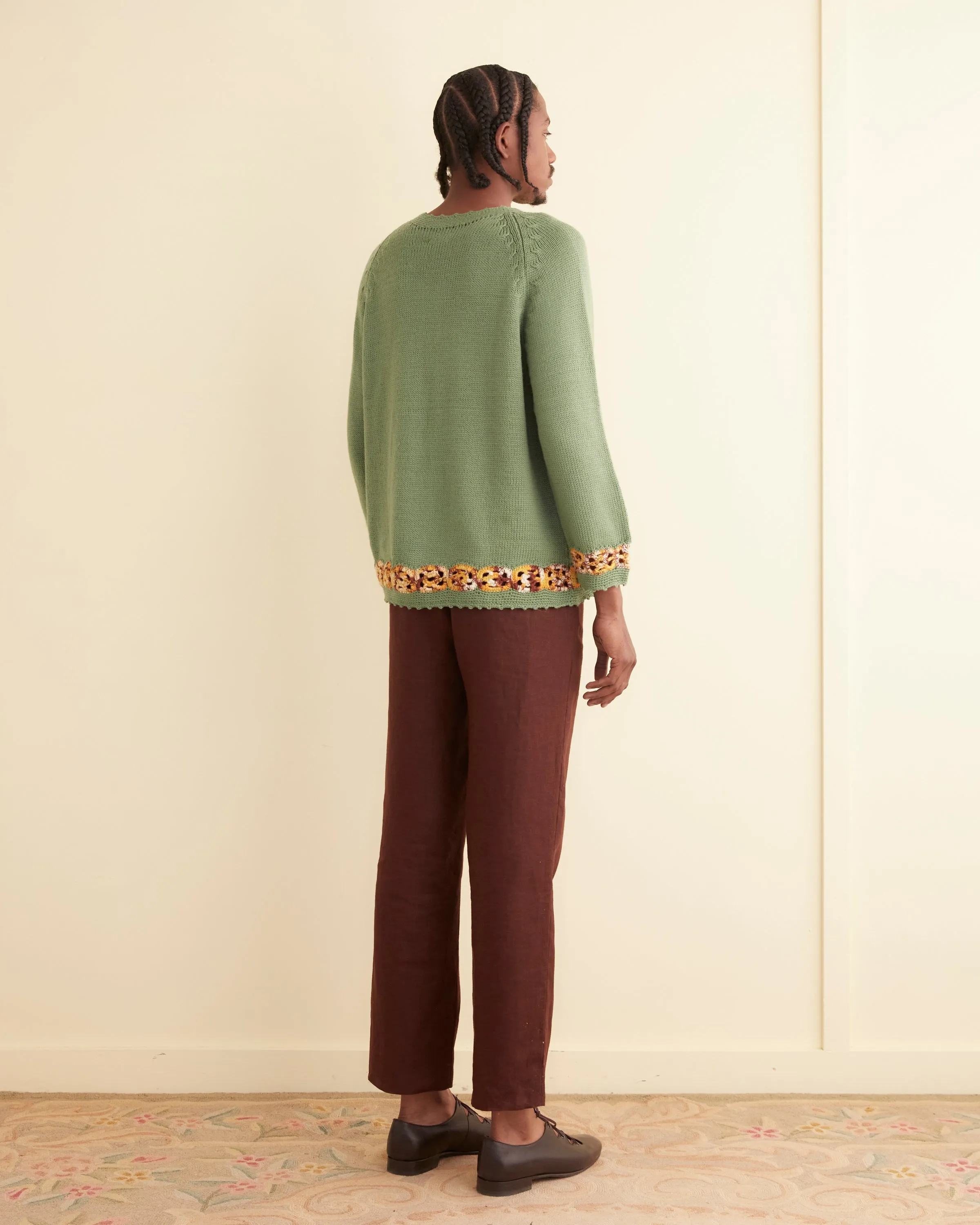 Daisy Garland Sweater - Green