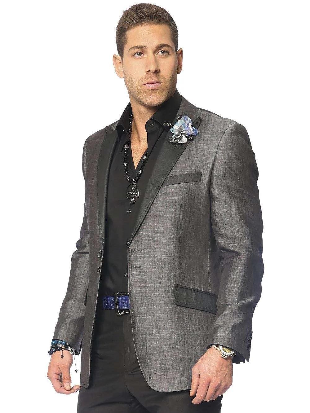 Denim Blazer, Santo Black - Jeans - Coat - Mens