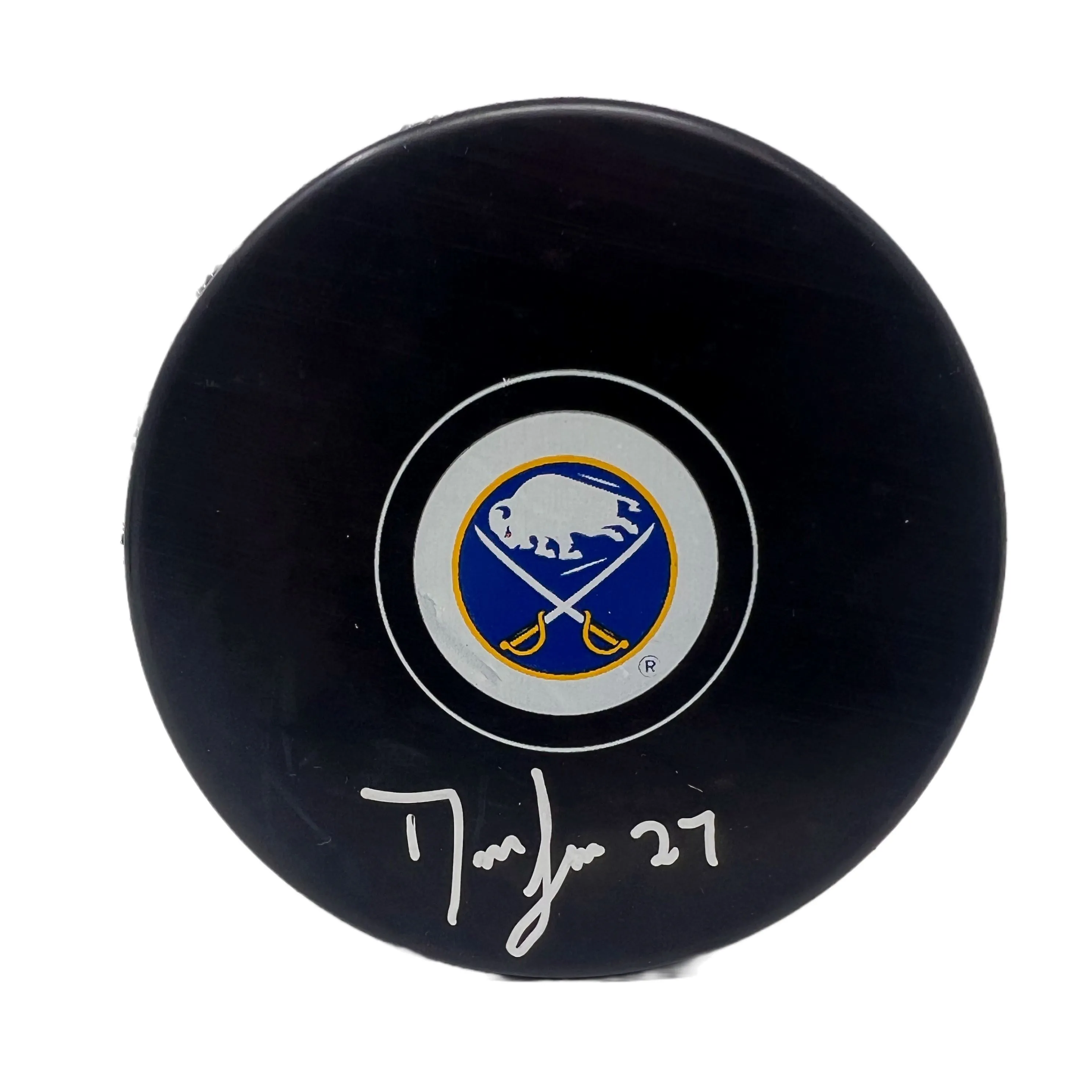 Devon Levi Signed Buffalo Sabres Autograph Hockey Puck