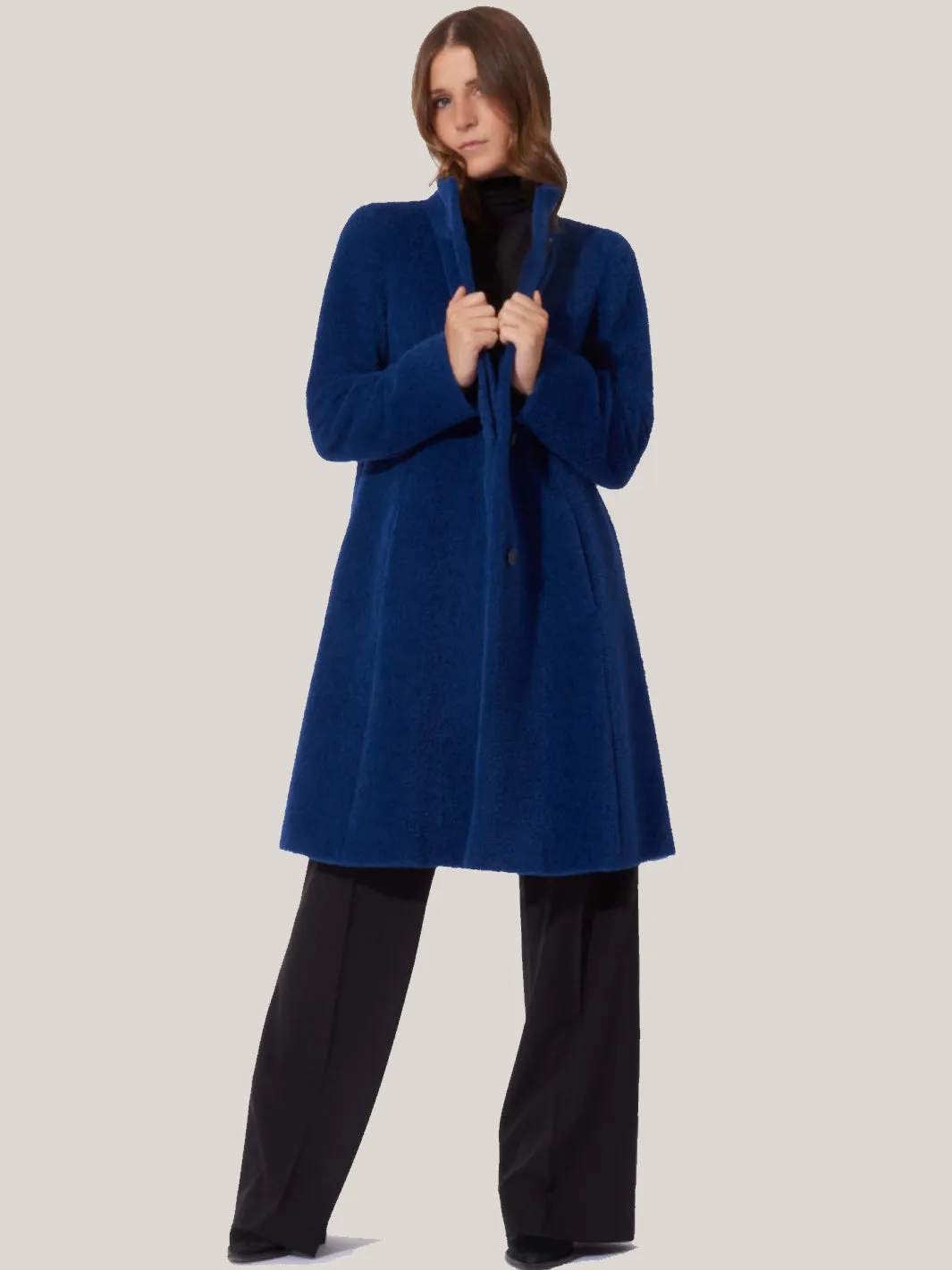 Flared Alpaca & Wool Coat 29001