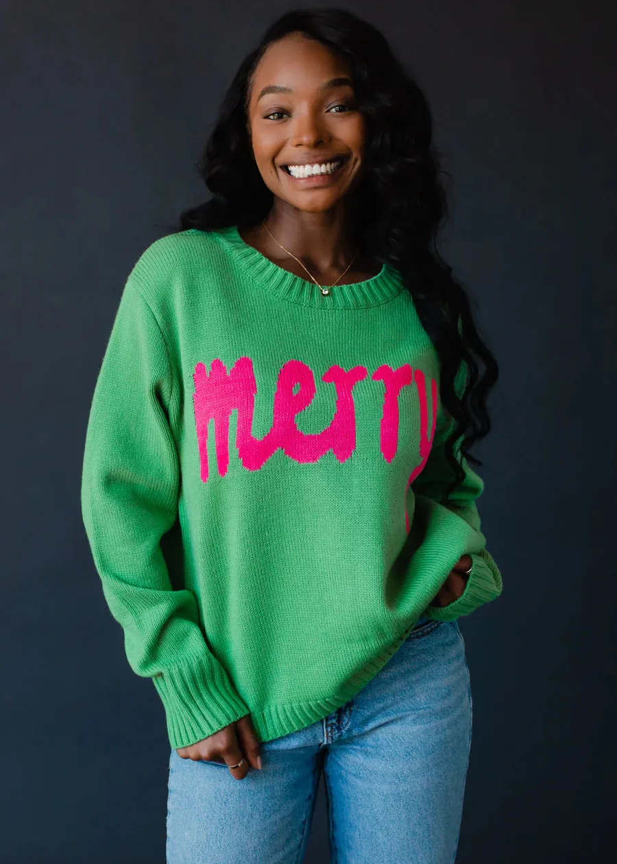 Green Merry Sweater