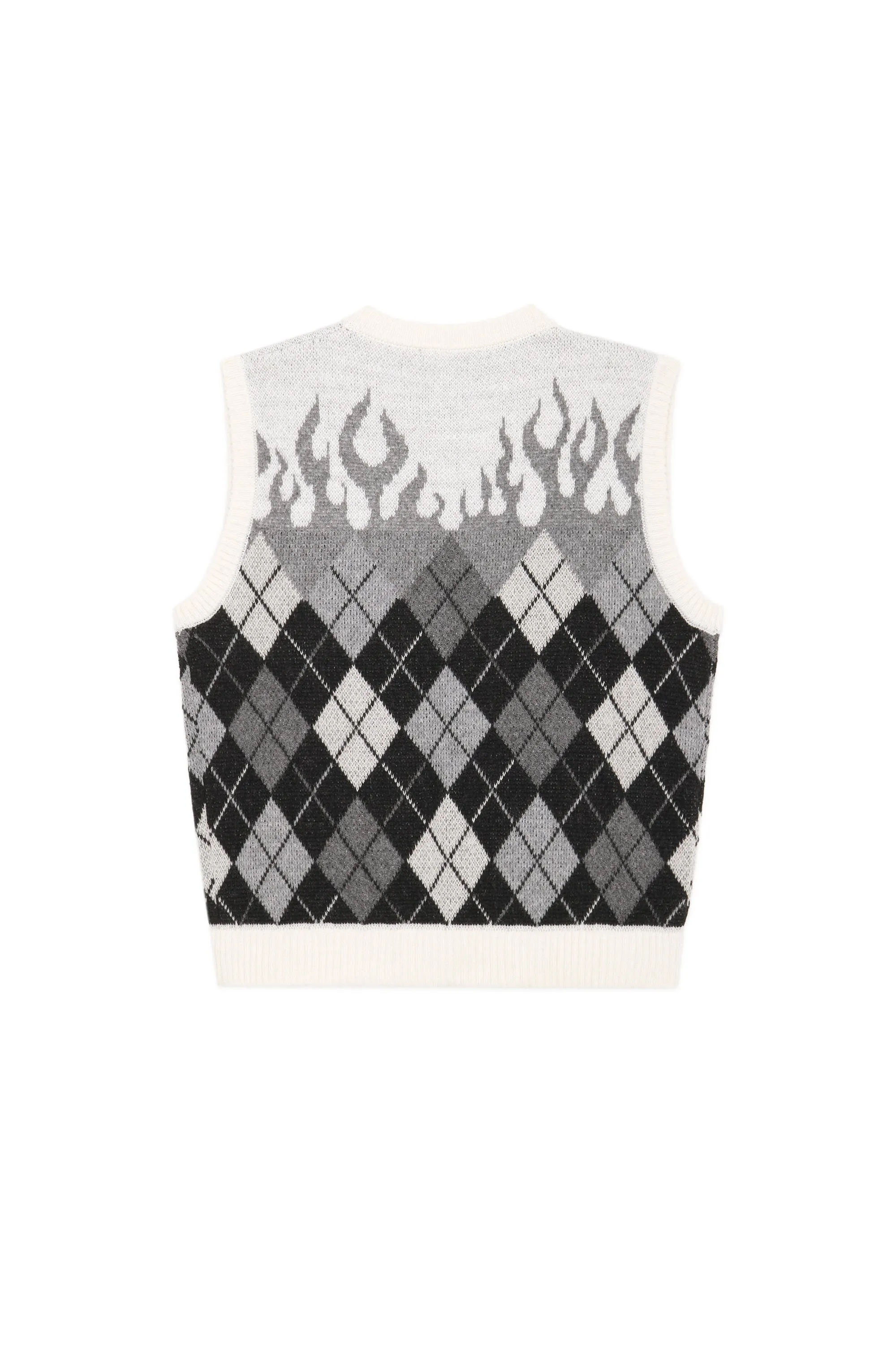 Greyscale Flames Sweater Vest