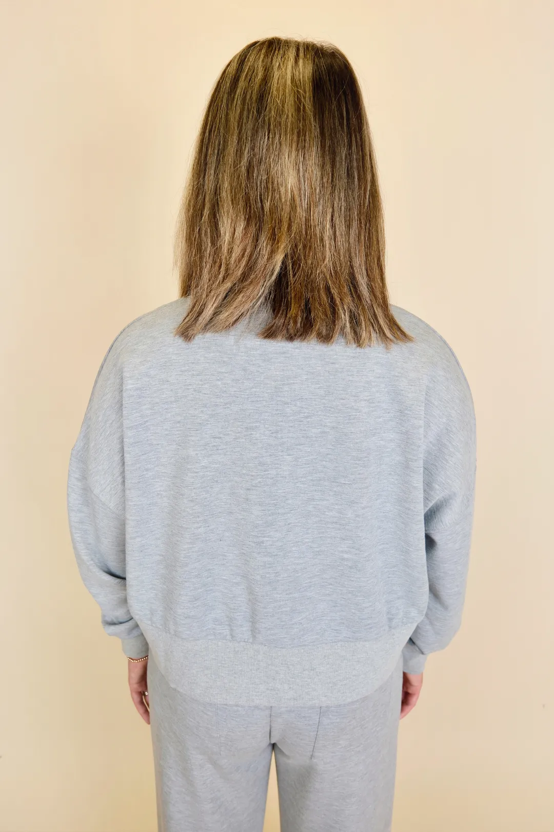 Heather Grey Quarter Zip Pullover