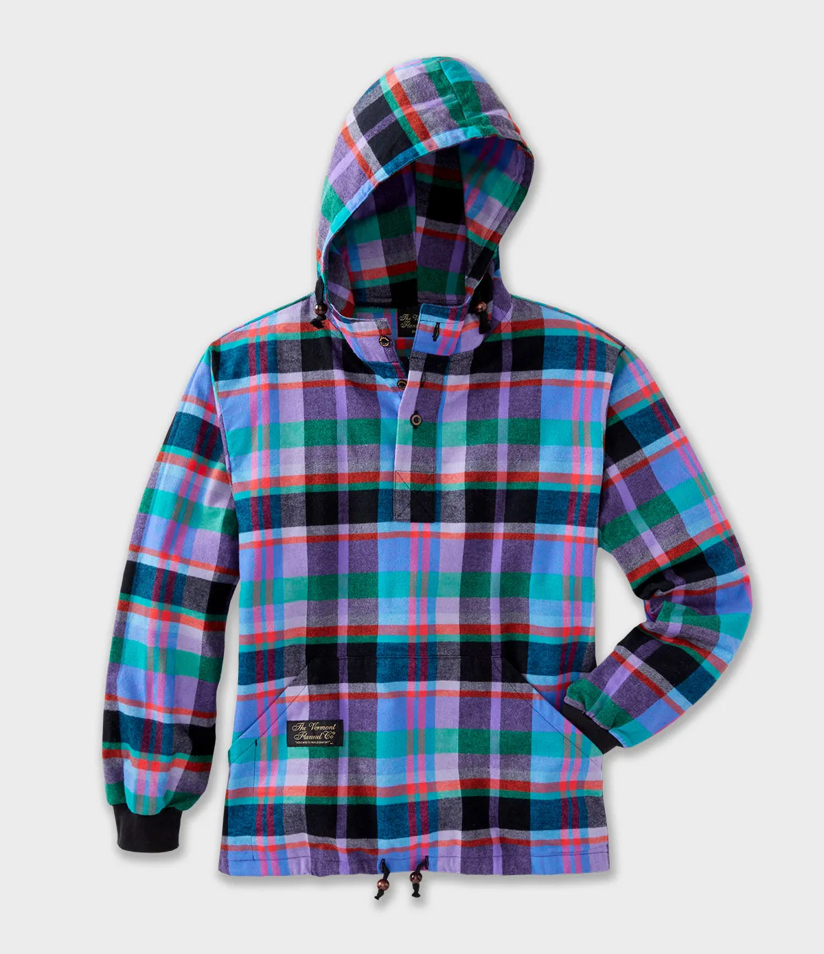 Hooded Flannel Pullover