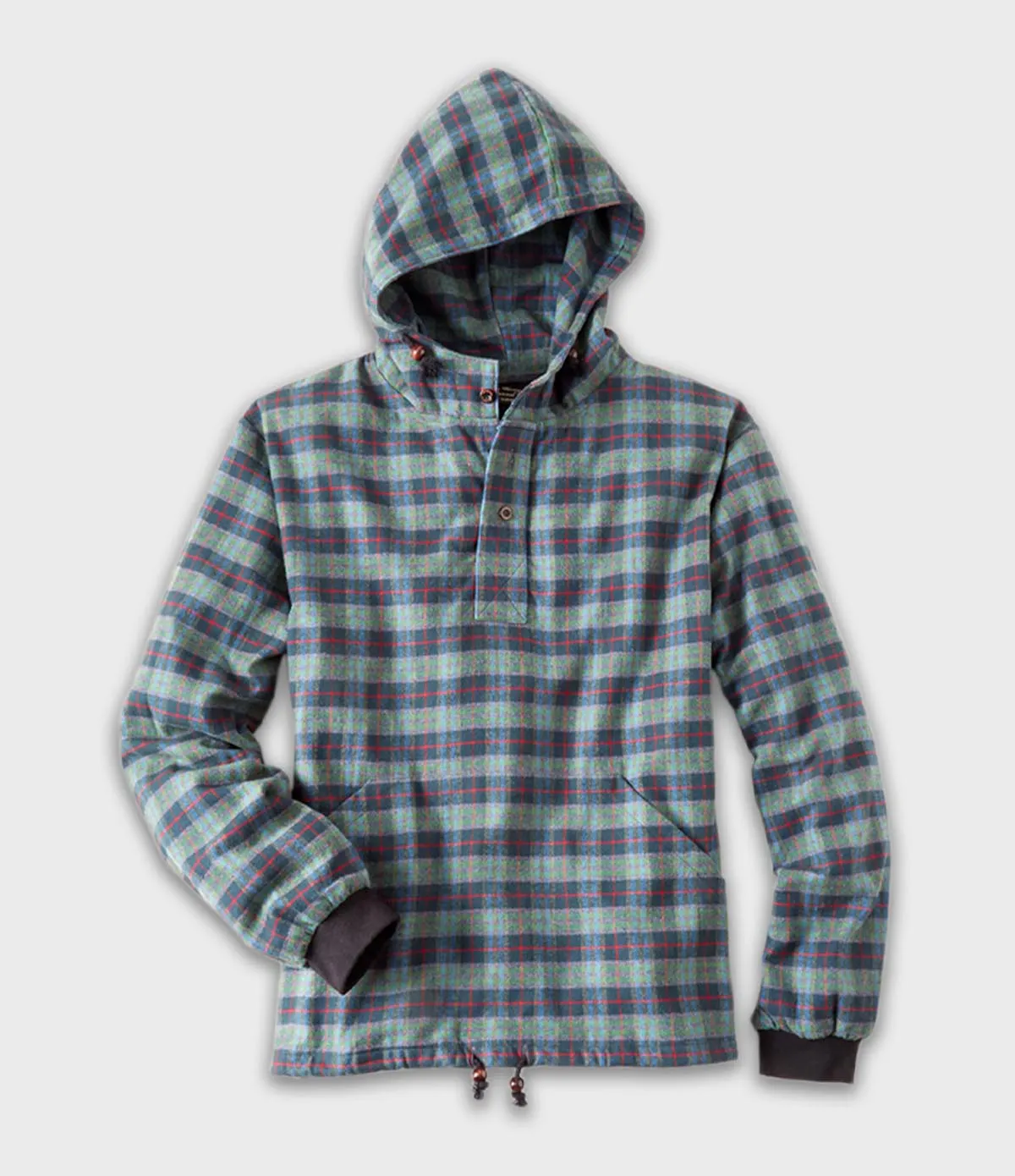 Hooded Flannel Pullover