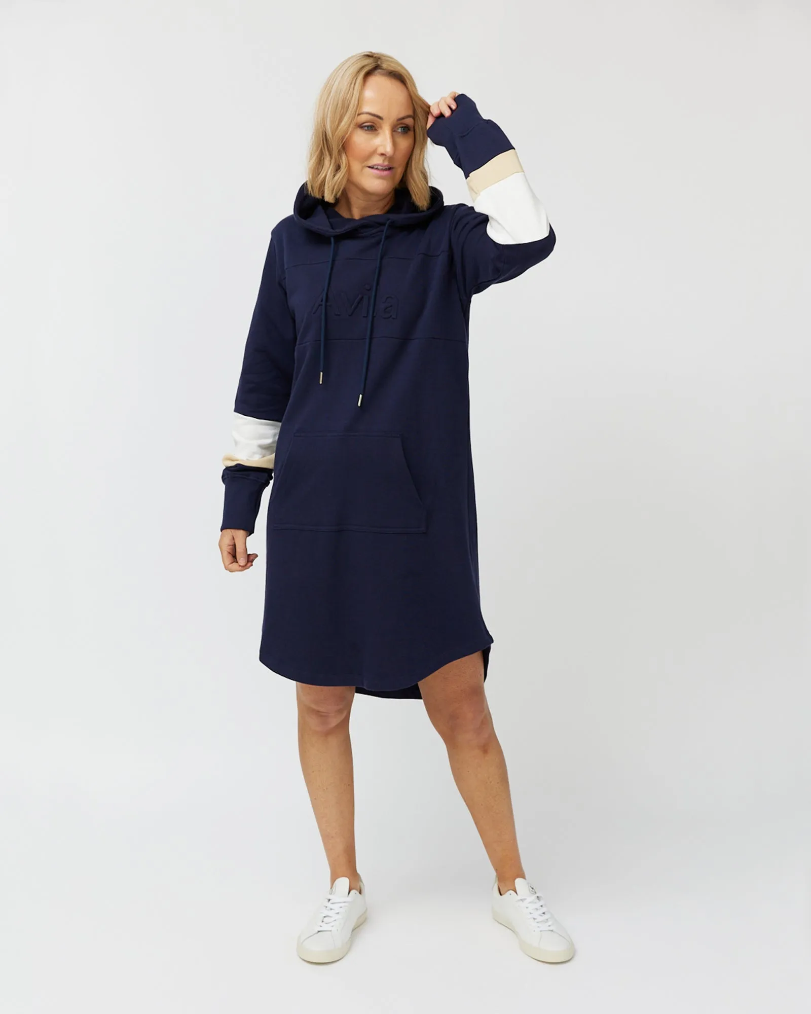 Hoodie Dress - Navy