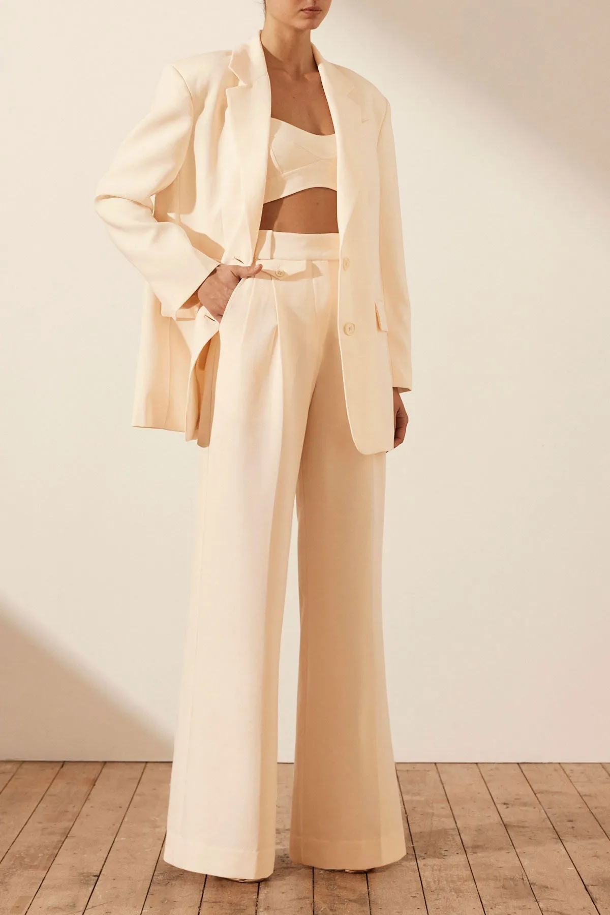 IRENA OVERSIZED BLAZER - IVORY