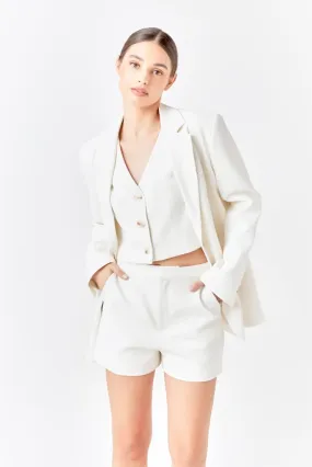 Ivanna 2-Button Blazer - Ivory