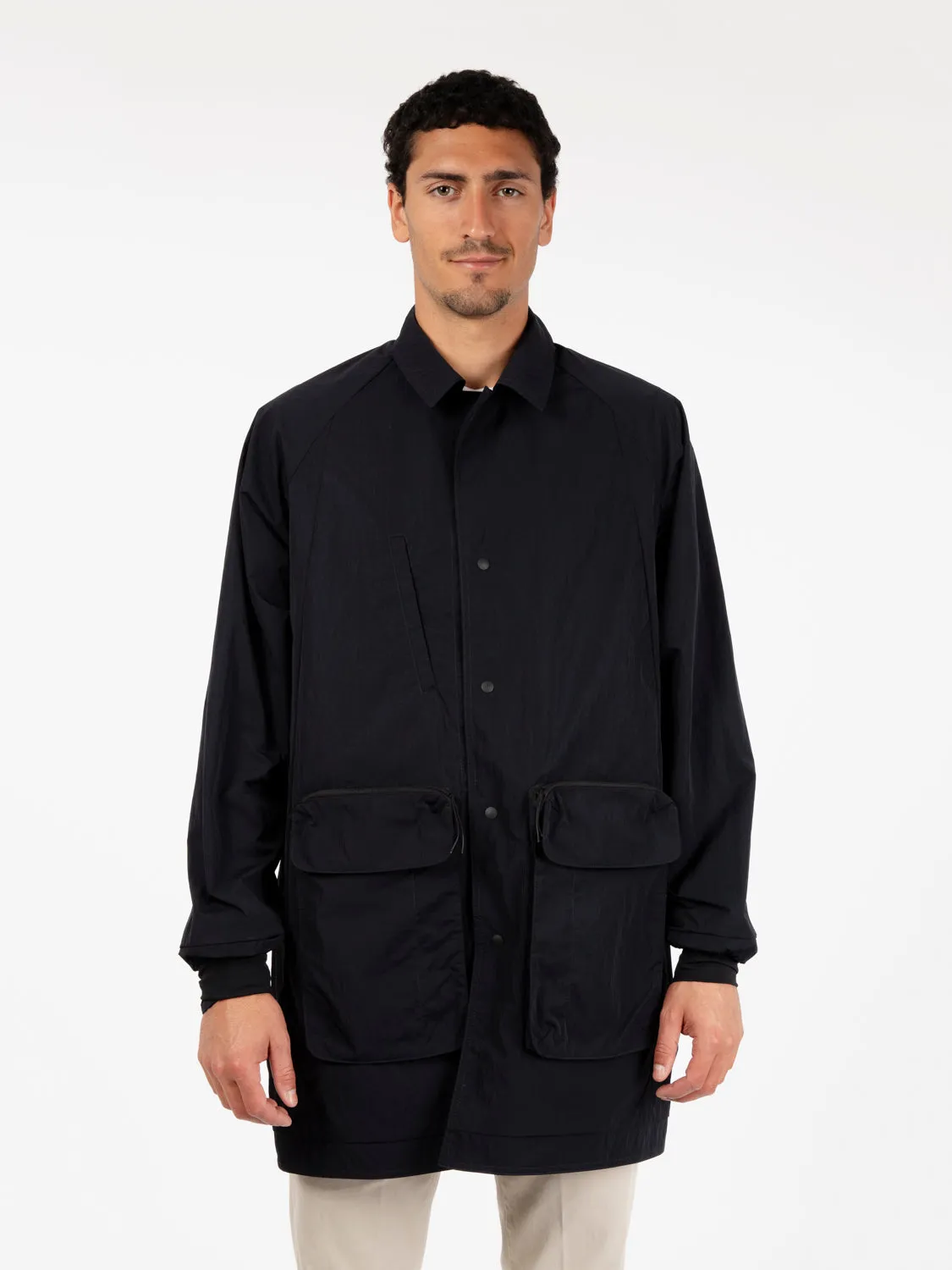 Japanese 2 trench blu navy