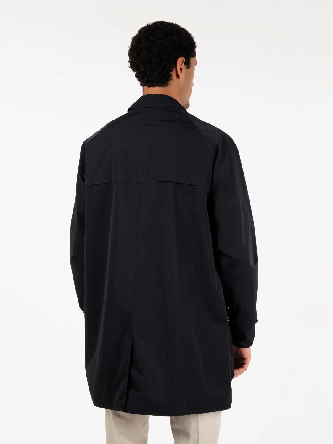 Japanese 2 trench blu navy