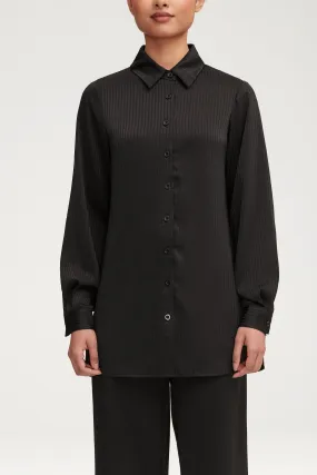 Jaserah Button Down Top - Black