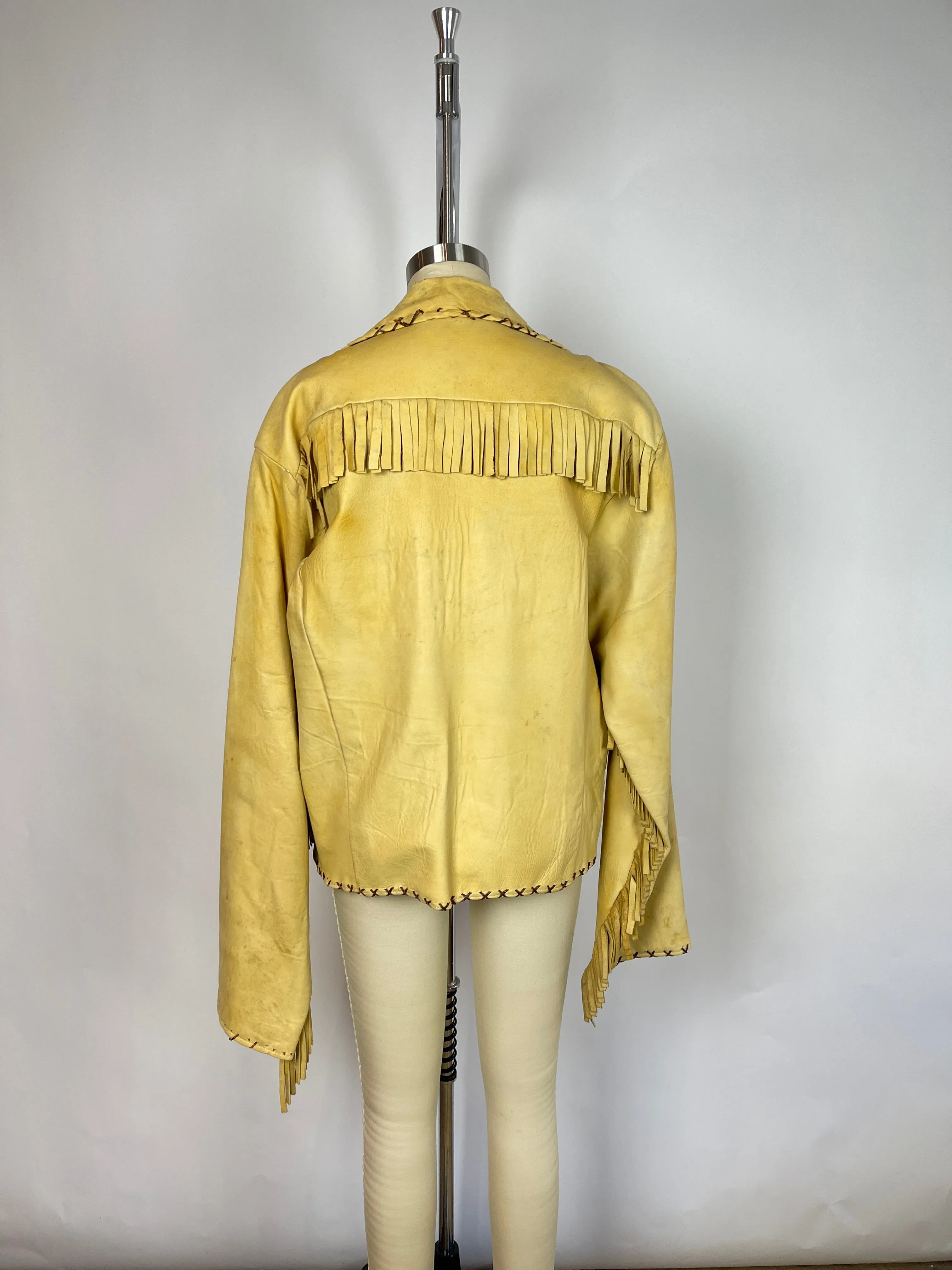 Leather Fringe Blazer (M)