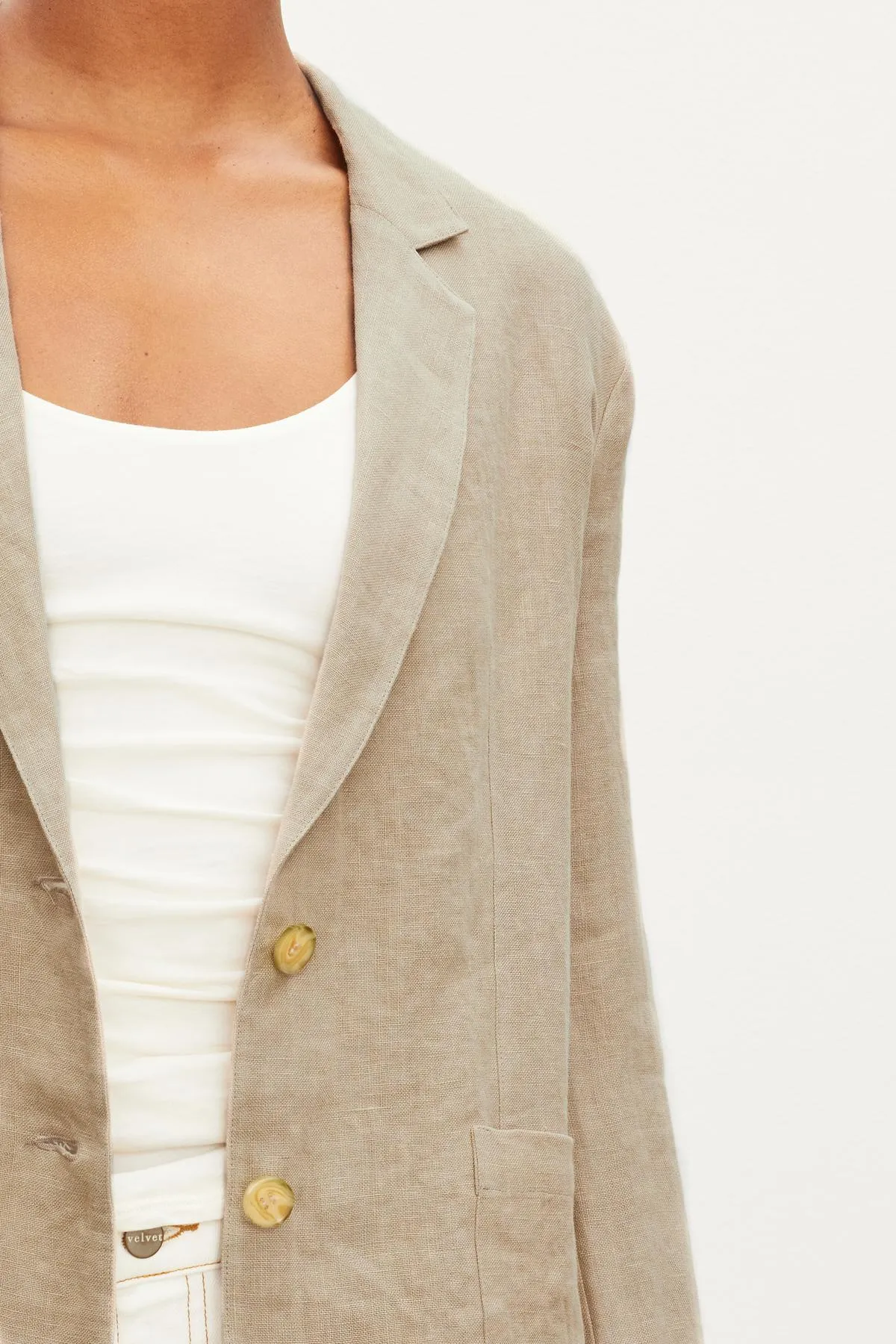 LENNY LINEN BLAZER - VELVET